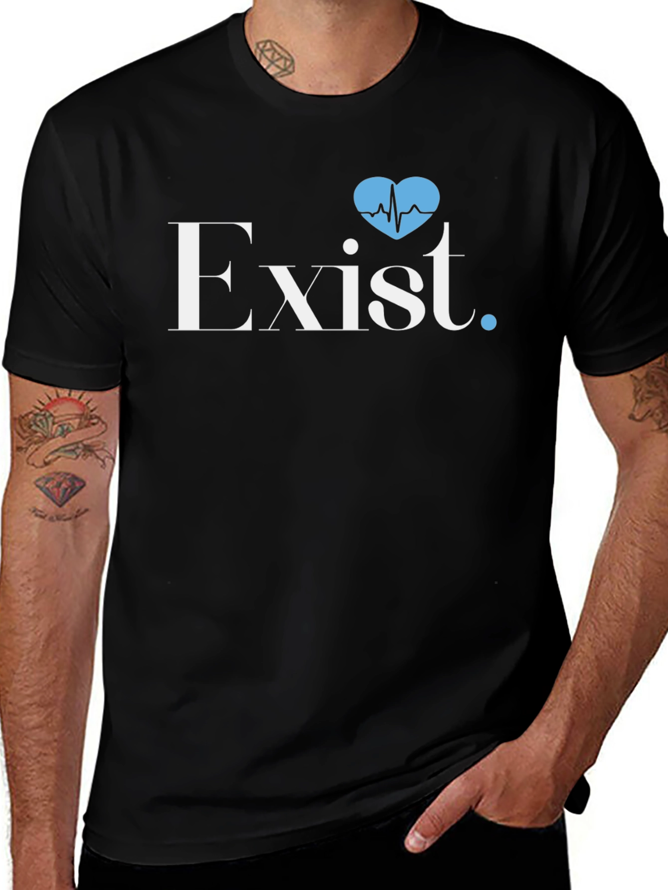 Exist Heartbeat Graphic Tee - Stylish Comfort