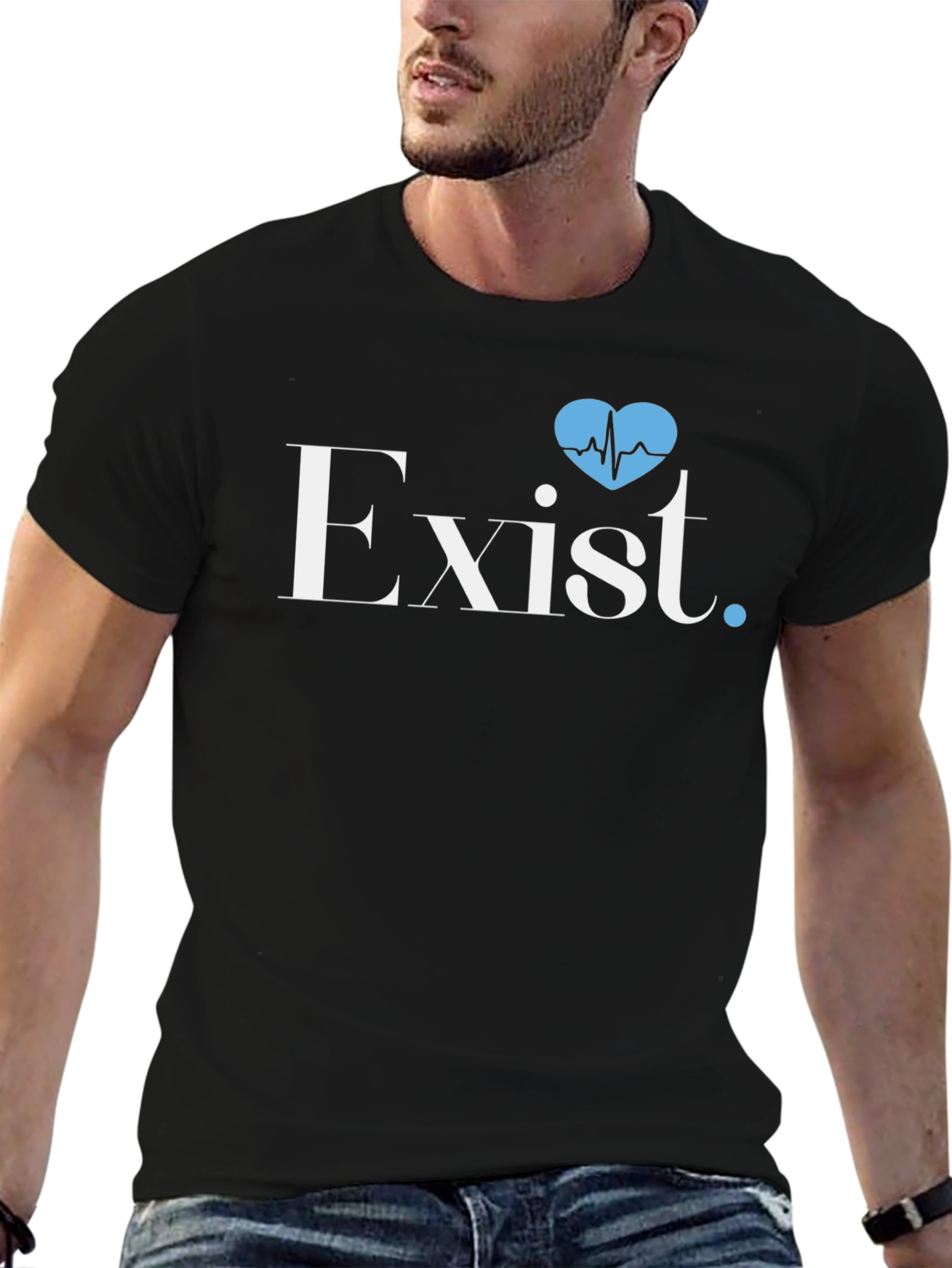 Exist Heartbeat Graphic Tee - Stylish Comfort