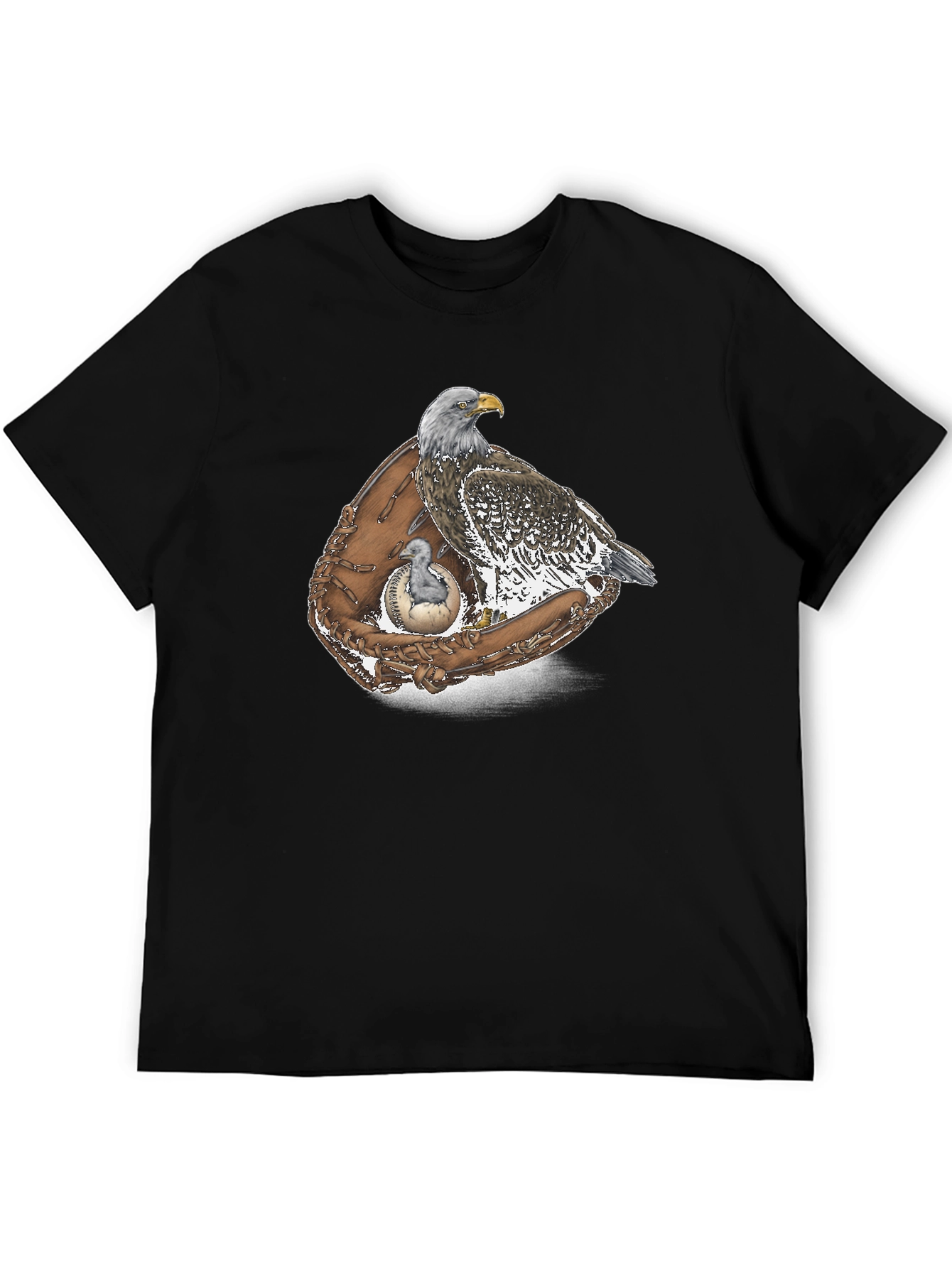 Eagle in Glove Graphic Tee - Black