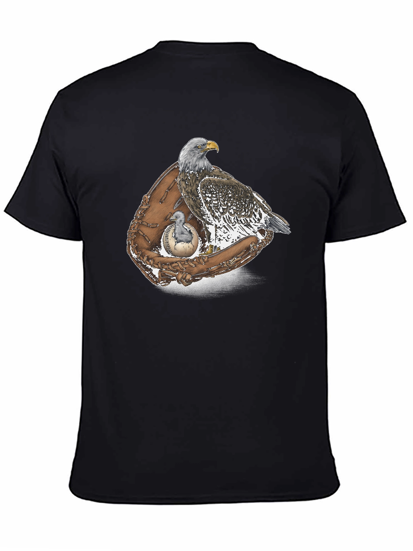 Eagle in Glove Graphic Tee - Black