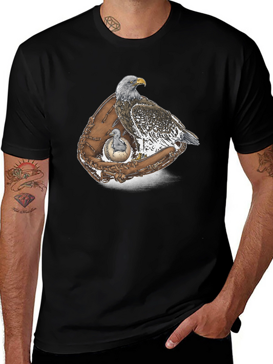Eagle in Glove Graphic Tee - Black