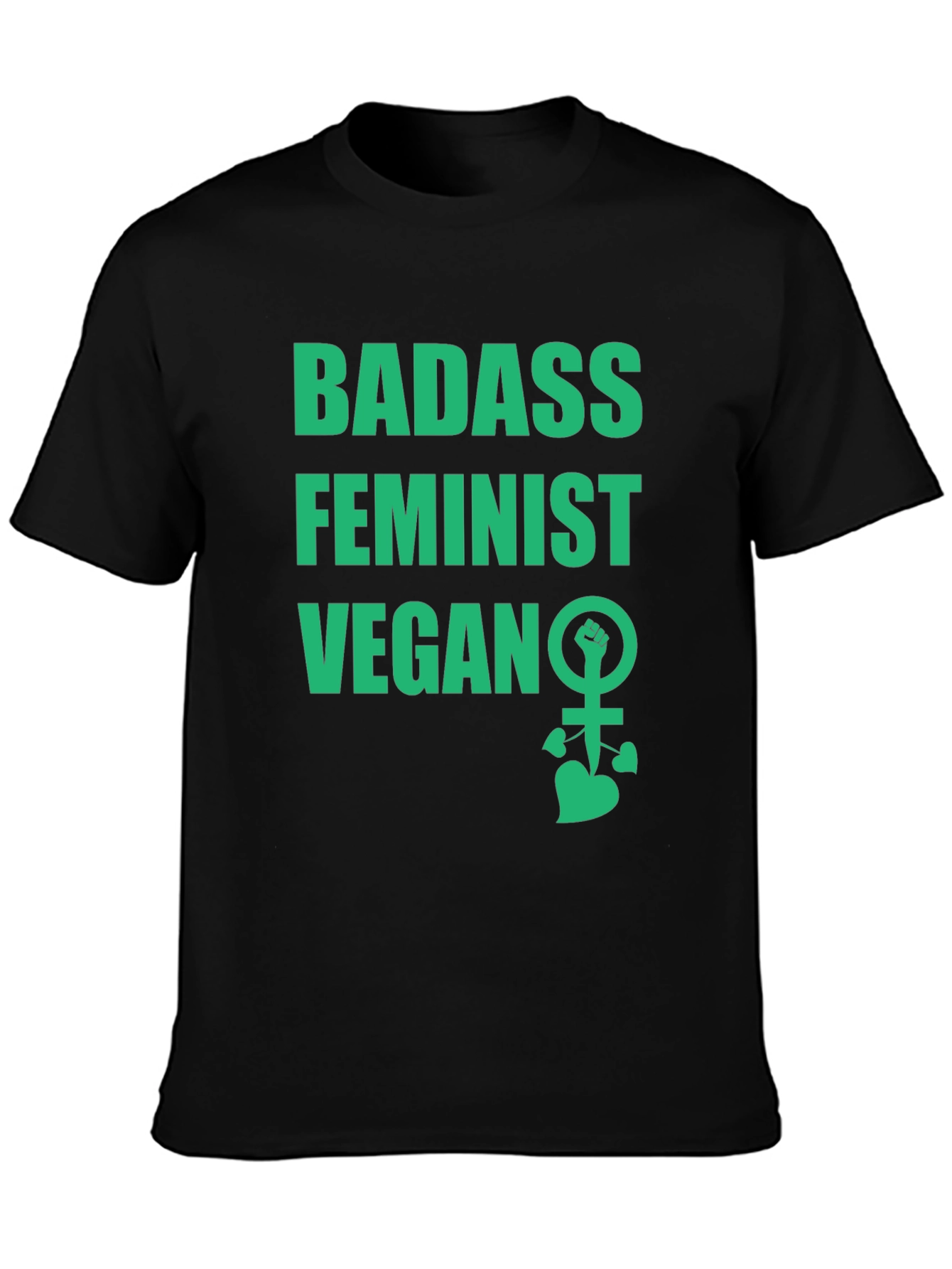 Badass Feminist Vegan Graphic Tee