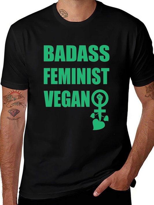 Badass Feminist Vegan Graphic Tee
