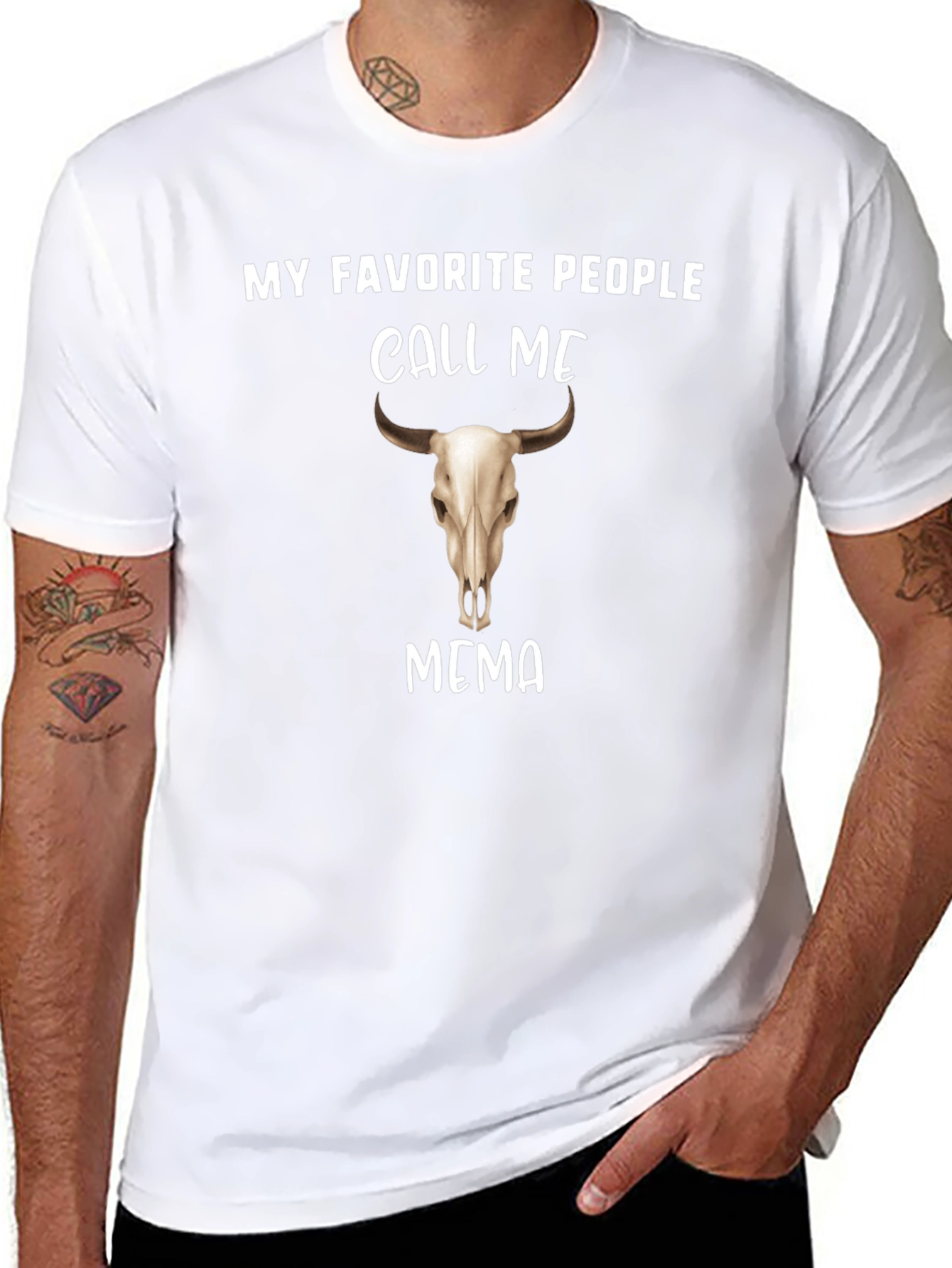 My Favorite People Call Me Bull Skull T-Shirt