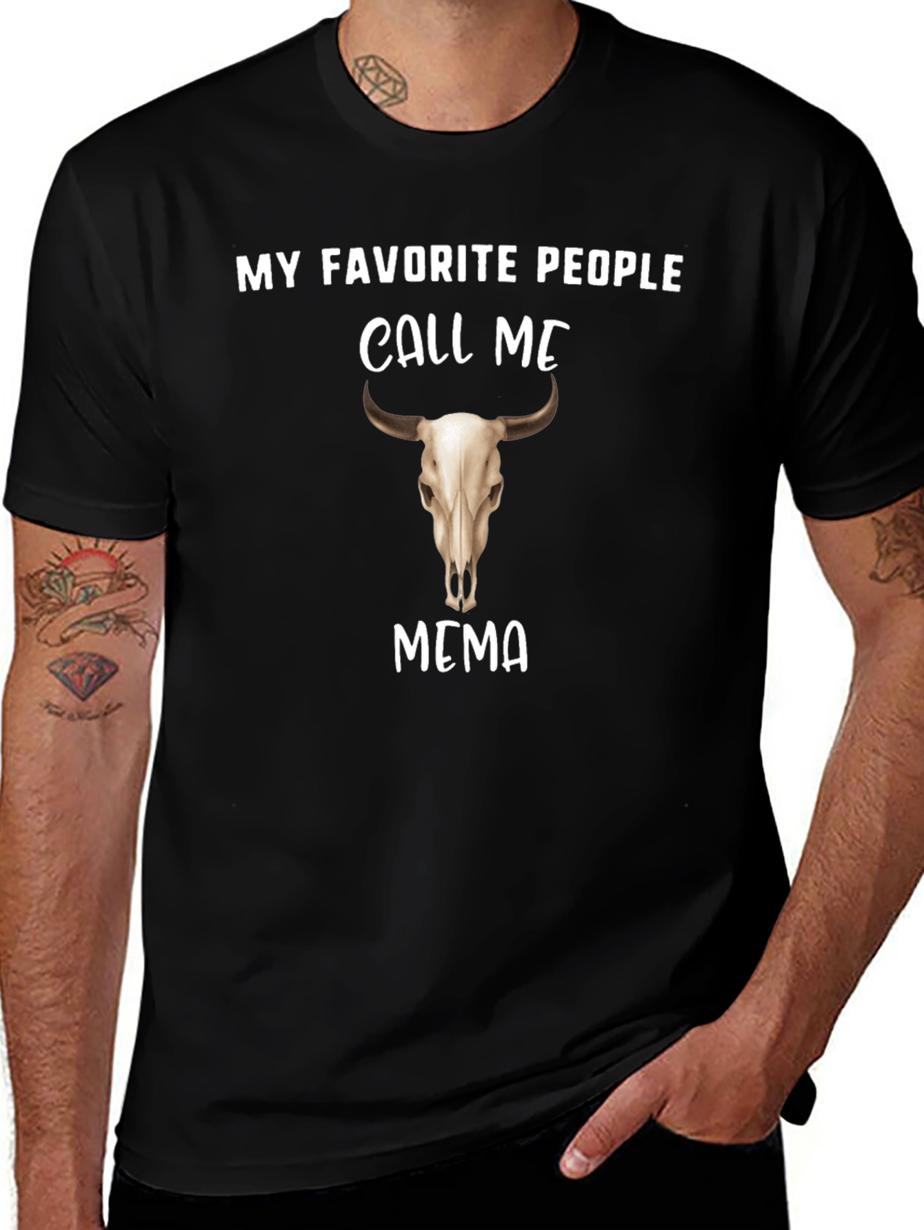 My Favorite People Call Me Bull Skull T-Shirt