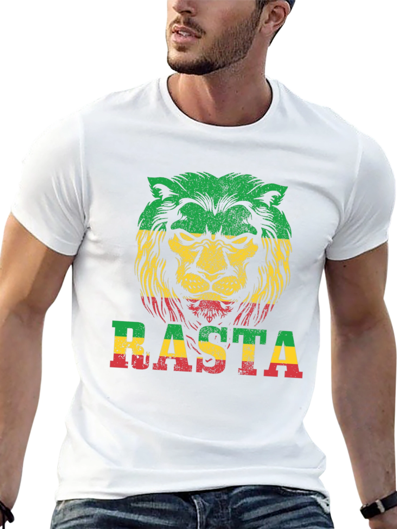 Rasta Lion Graphic T-Shirt - Reggae Style