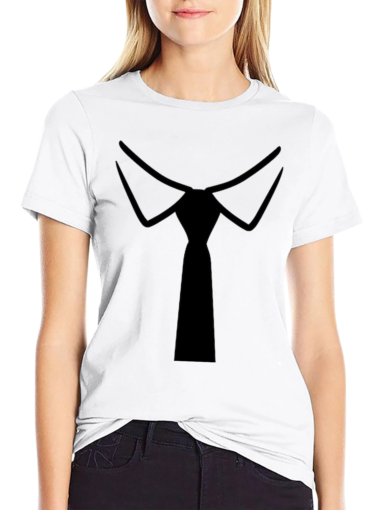 Formal Tie Black Tee - Stylish Novelty T-Shirt