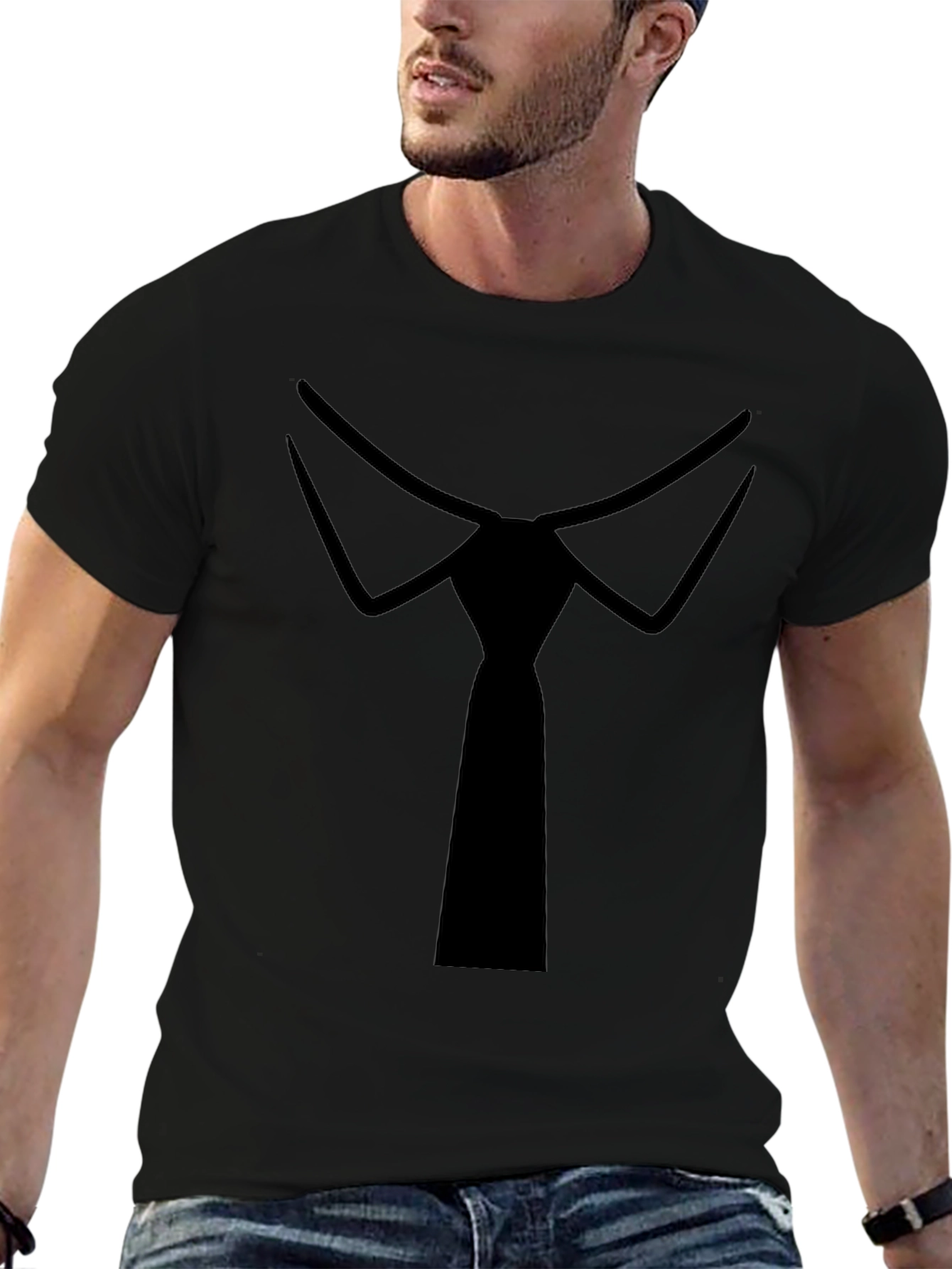 Formal Tie Black Tee - Stylish Novelty T-Shirt