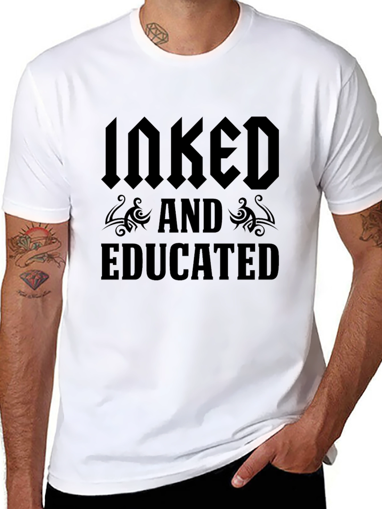 Inked and Educated Graphic T-Shirt - Black