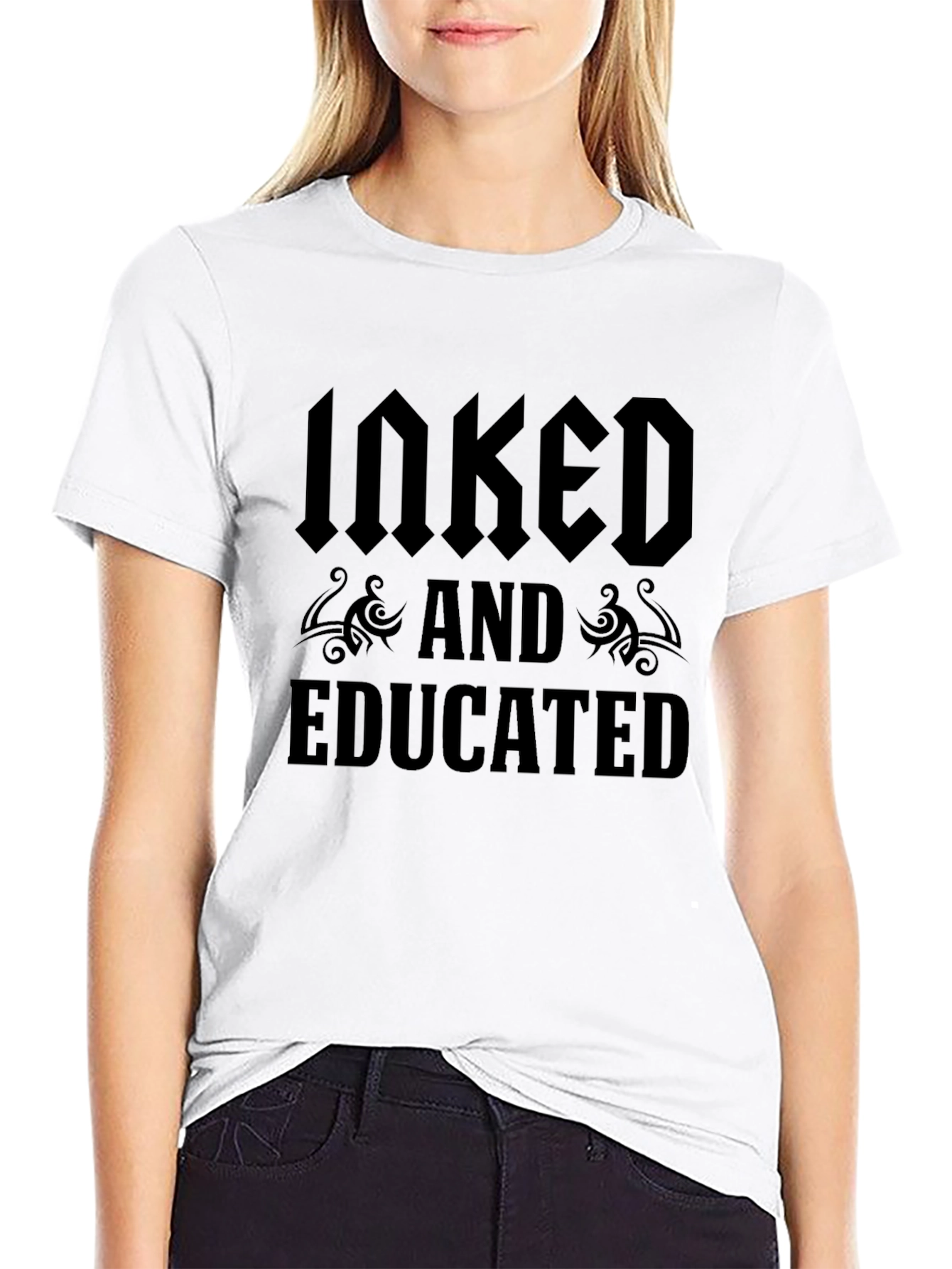 Inked and Educated Graphic T-Shirt - Black