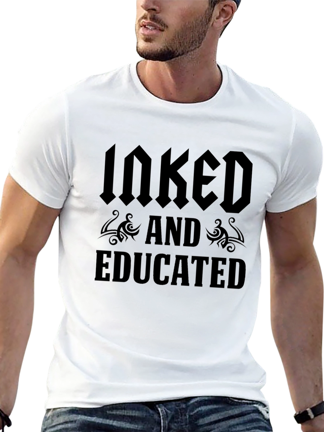 Inked and Educated Graphic T-Shirt - Black
