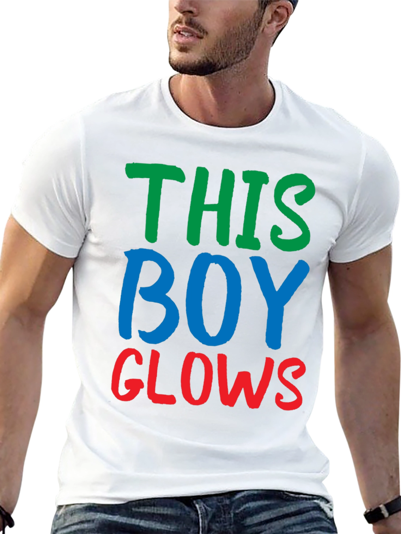 This Boy Glows Graphic Tee - Trendy Statement Shirt