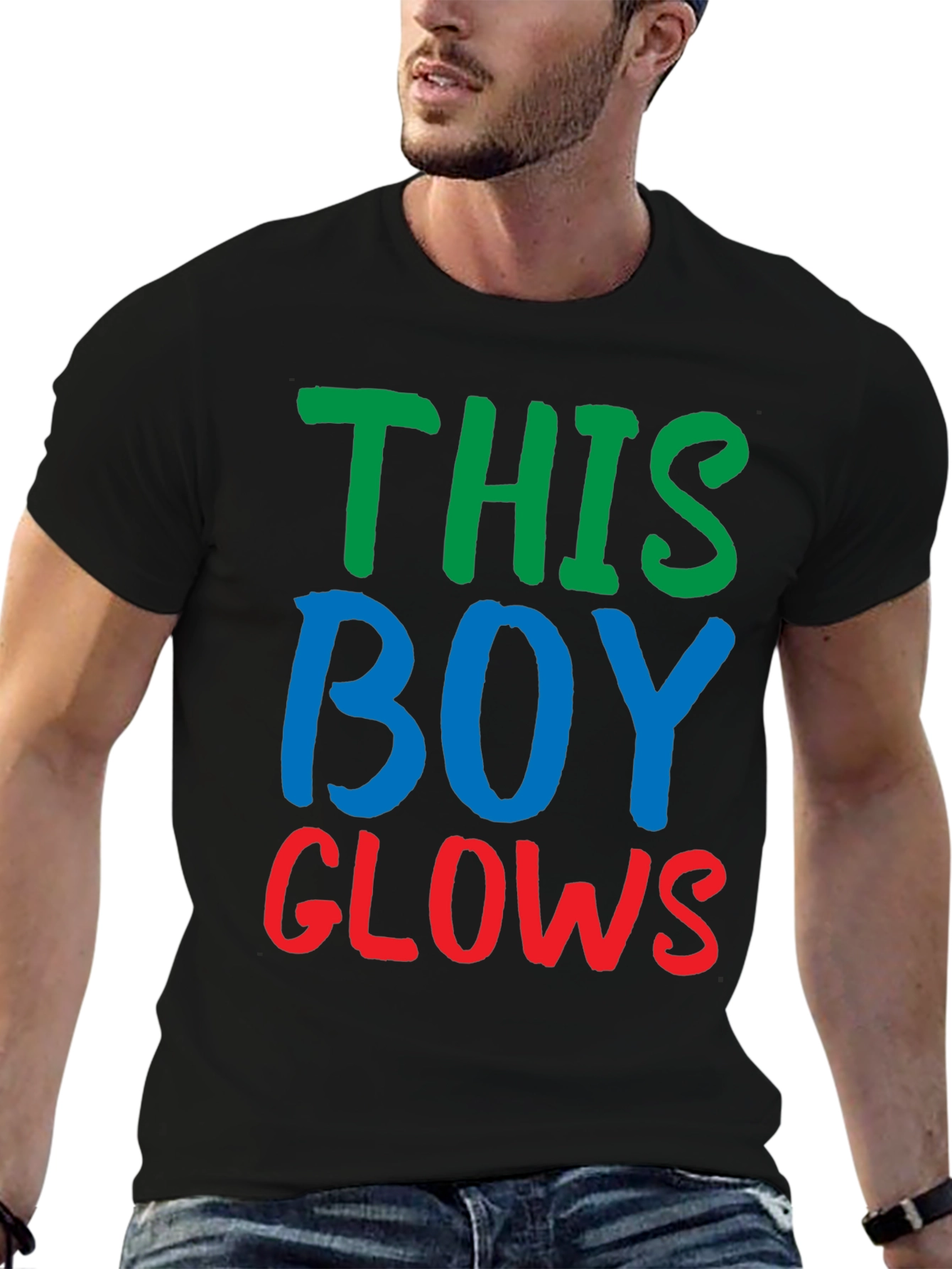 This Boy Glows Graphic Tee - Trendy Statement Shirt