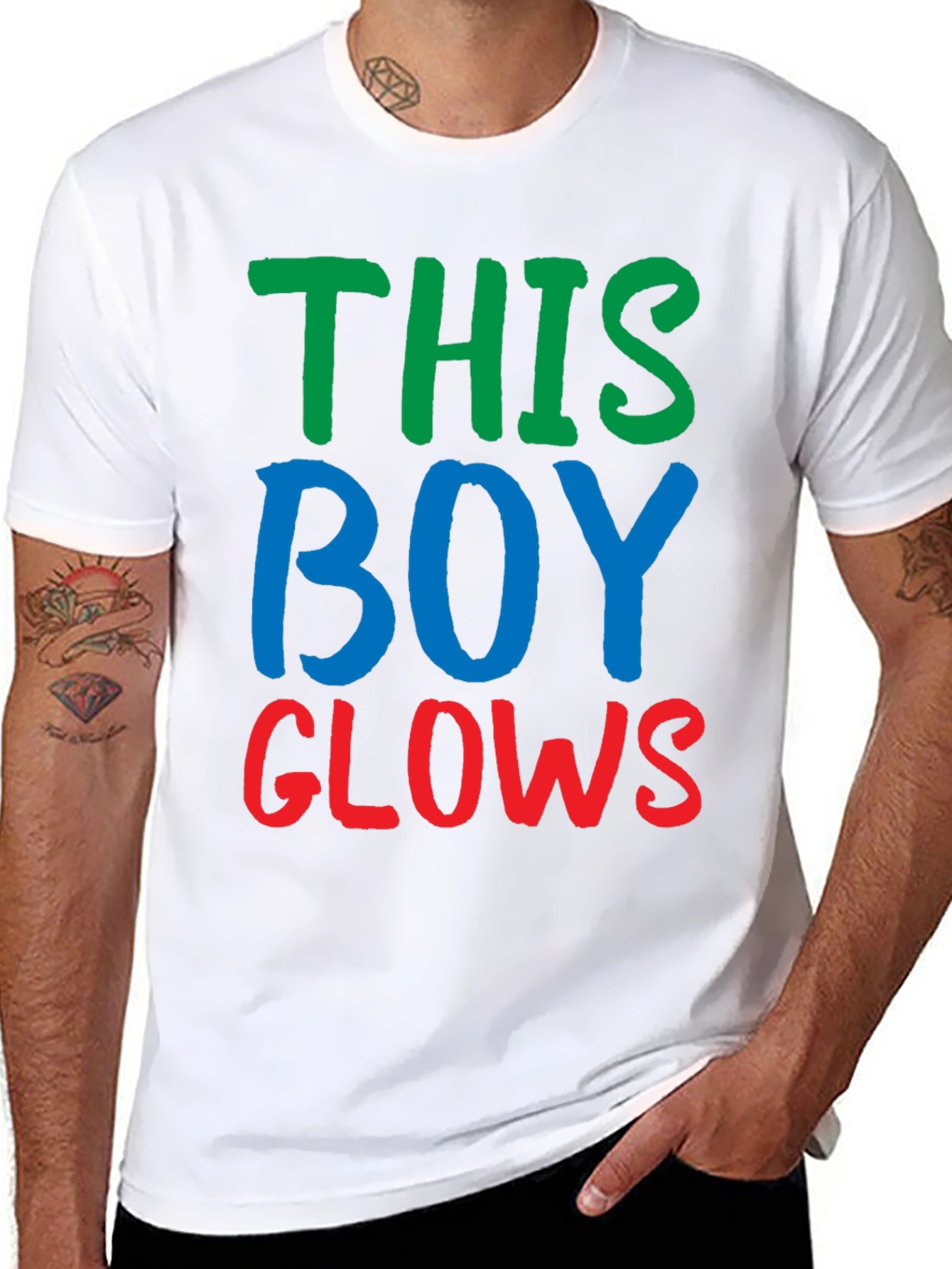 This Boy Glows Graphic Tee - Trendy Statement Shirt