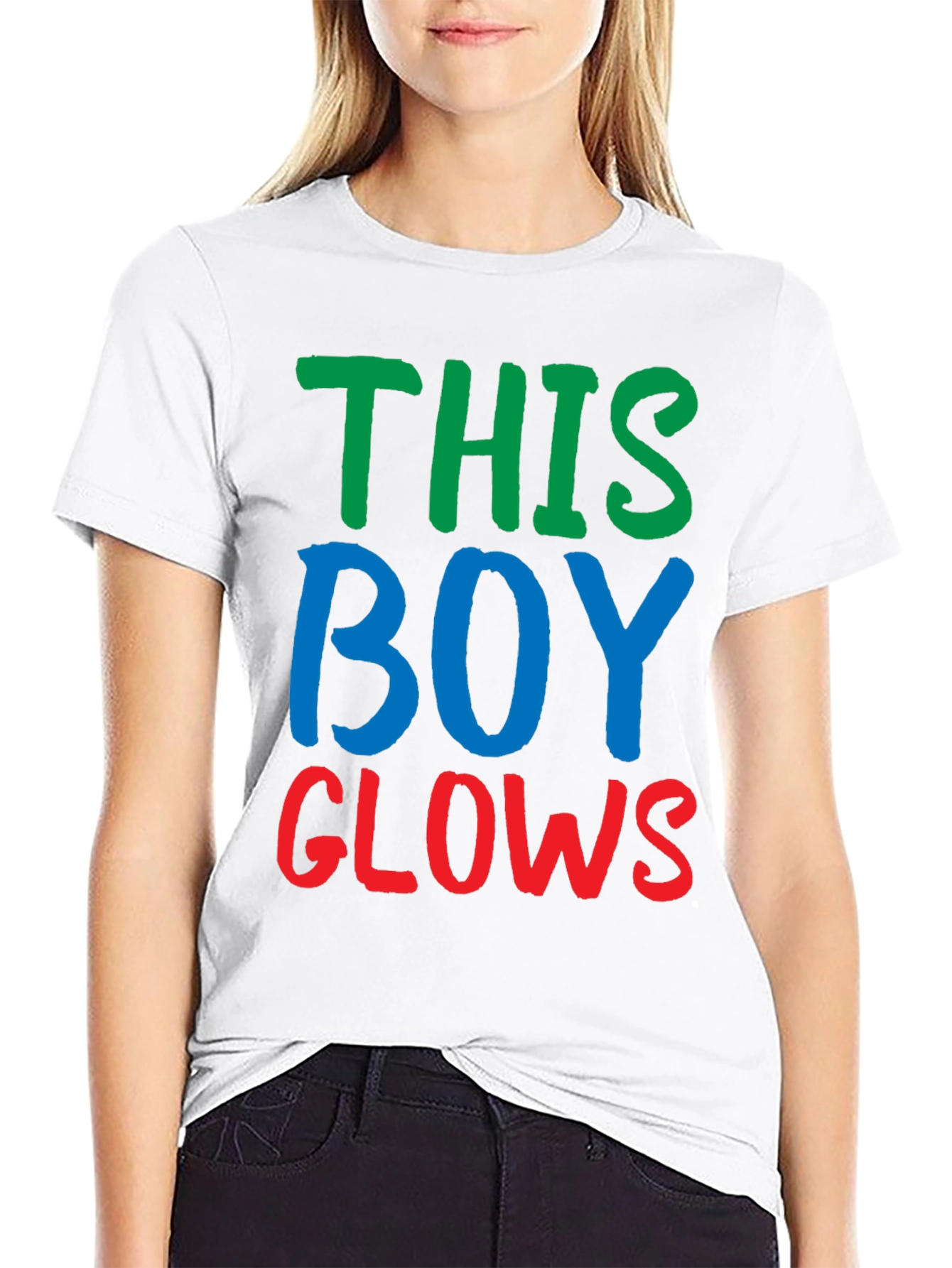 This Boy Glows Graphic Tee - Trendy Statement Shirt
