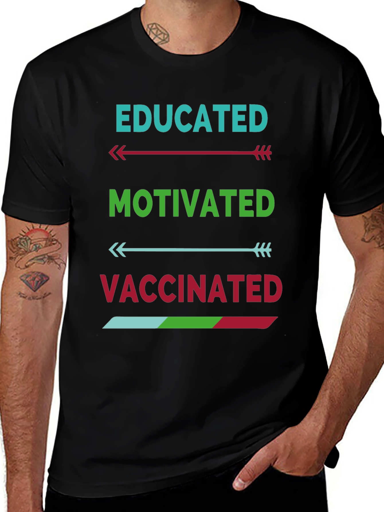 Educated Motivated Vaccinated T-Shirt