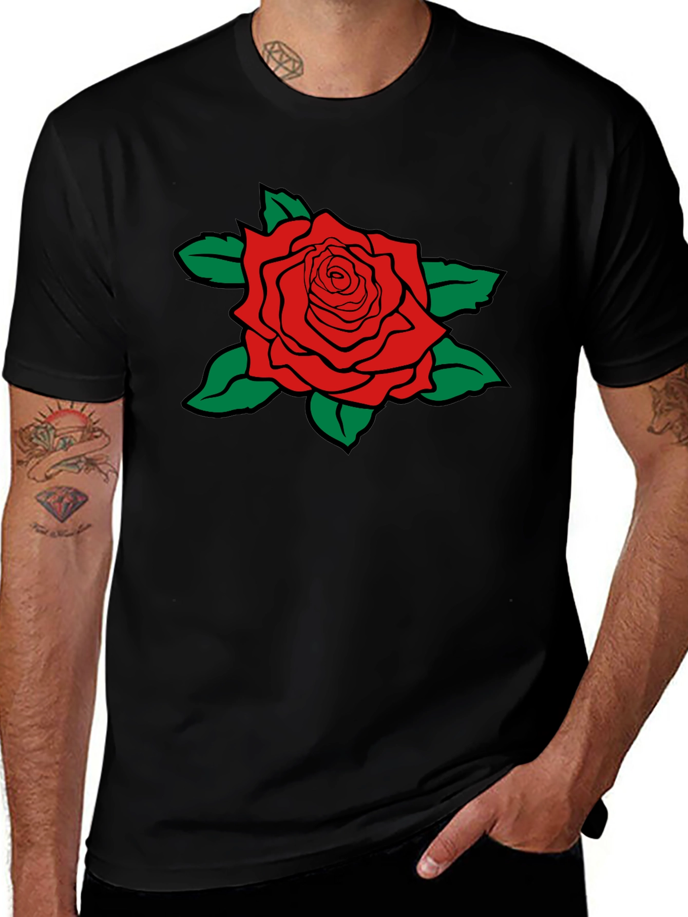 Red Rose Graphic Print T-Shirt