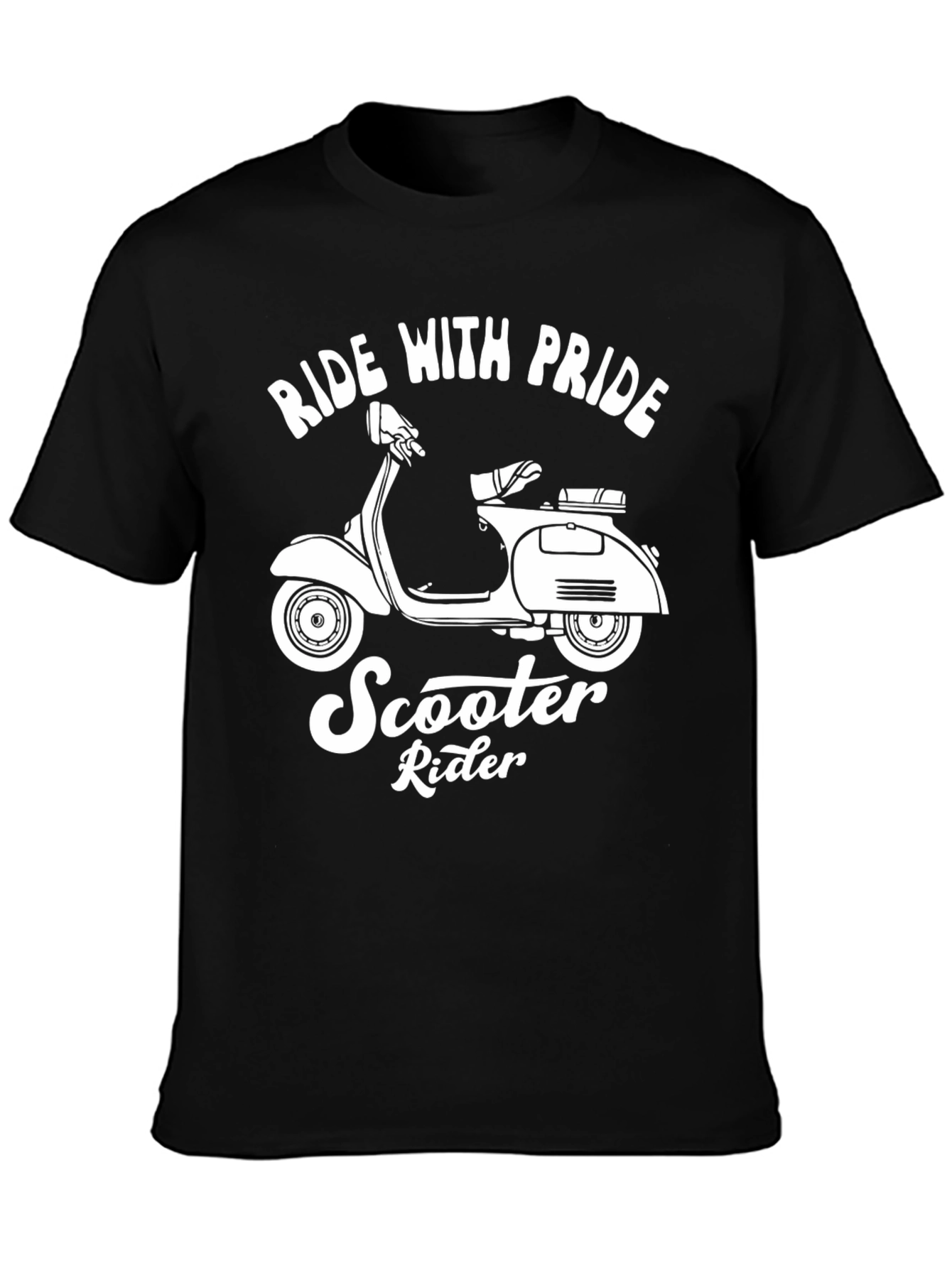Ride With Pride Scooter Rider Graphic T-Shirt