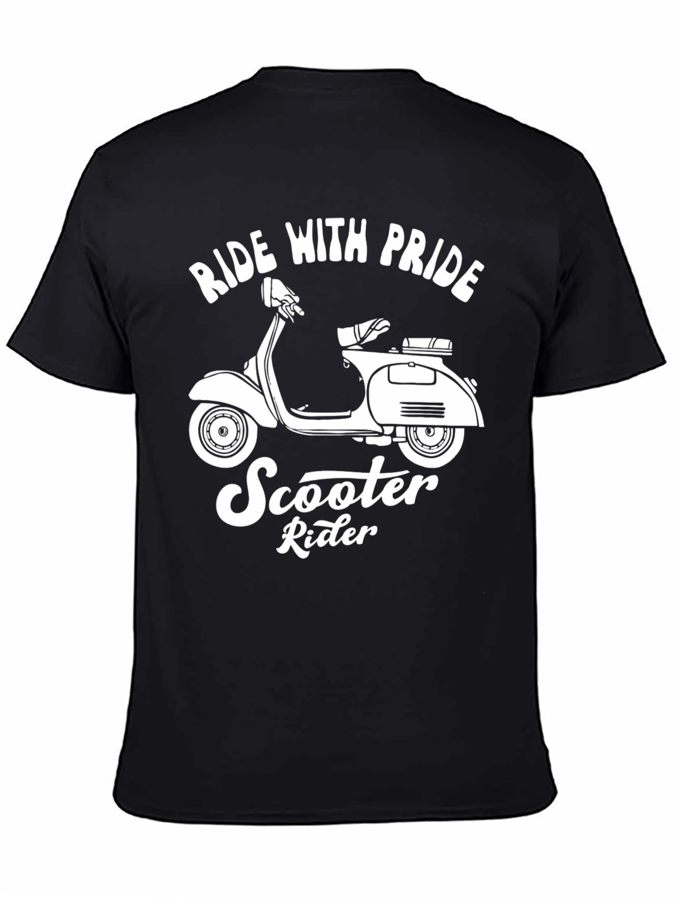 Ride With Pride Scooter Rider Graphic T-Shirt