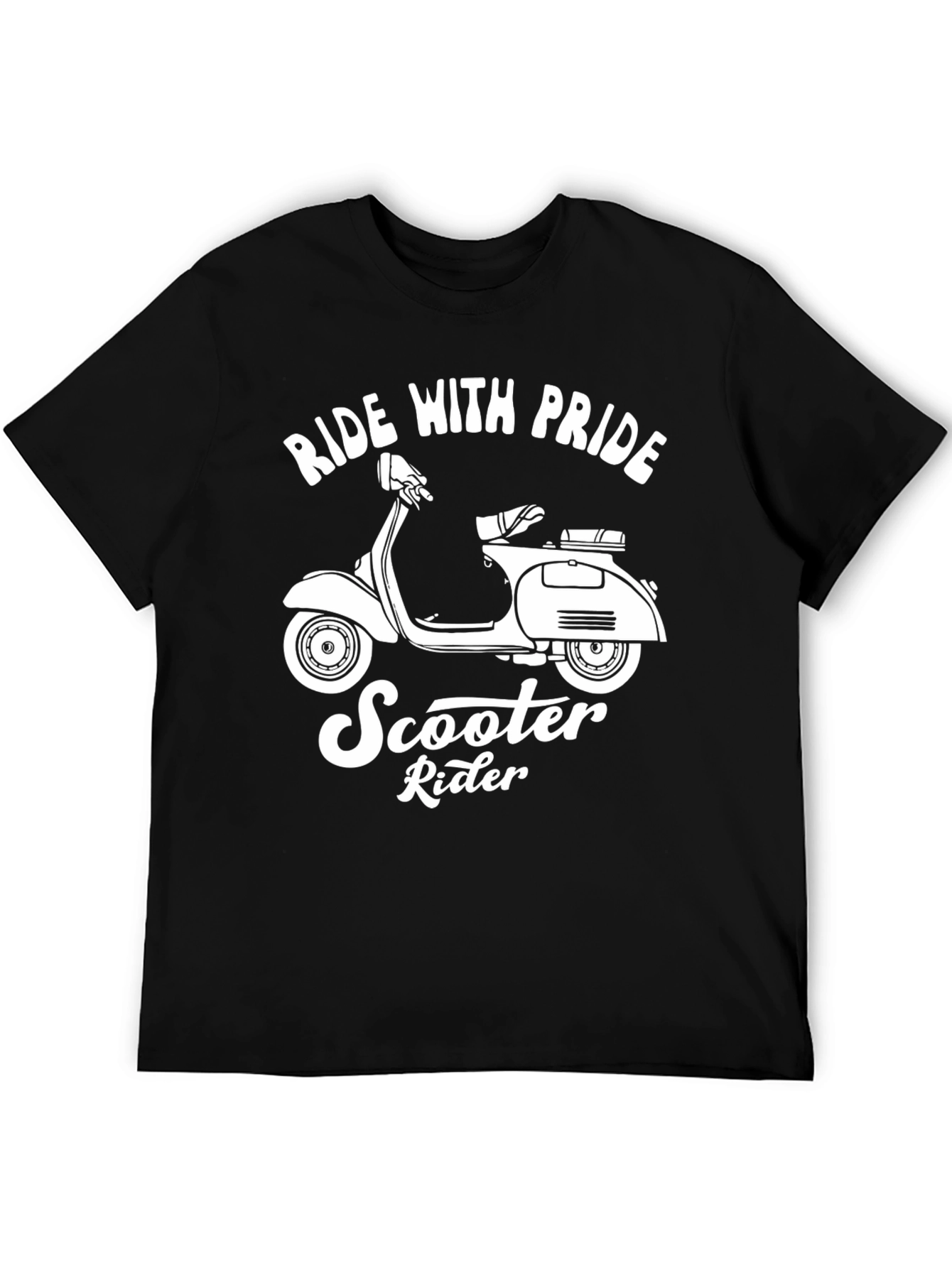Ride With Pride Scooter Rider Graphic T-Shirt