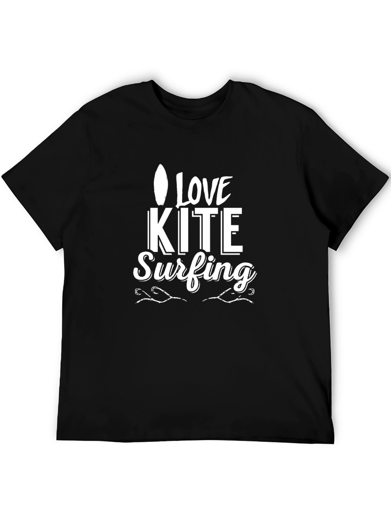 Love Kite Surfing Black T-Shirt
