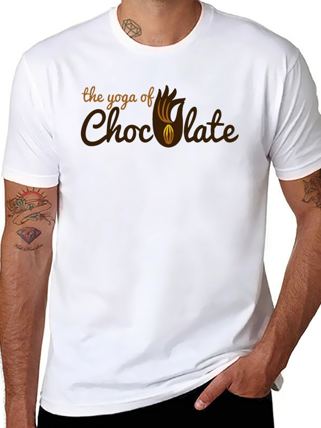 Yoga of Chocolate Graphic Tee - Unique Design
