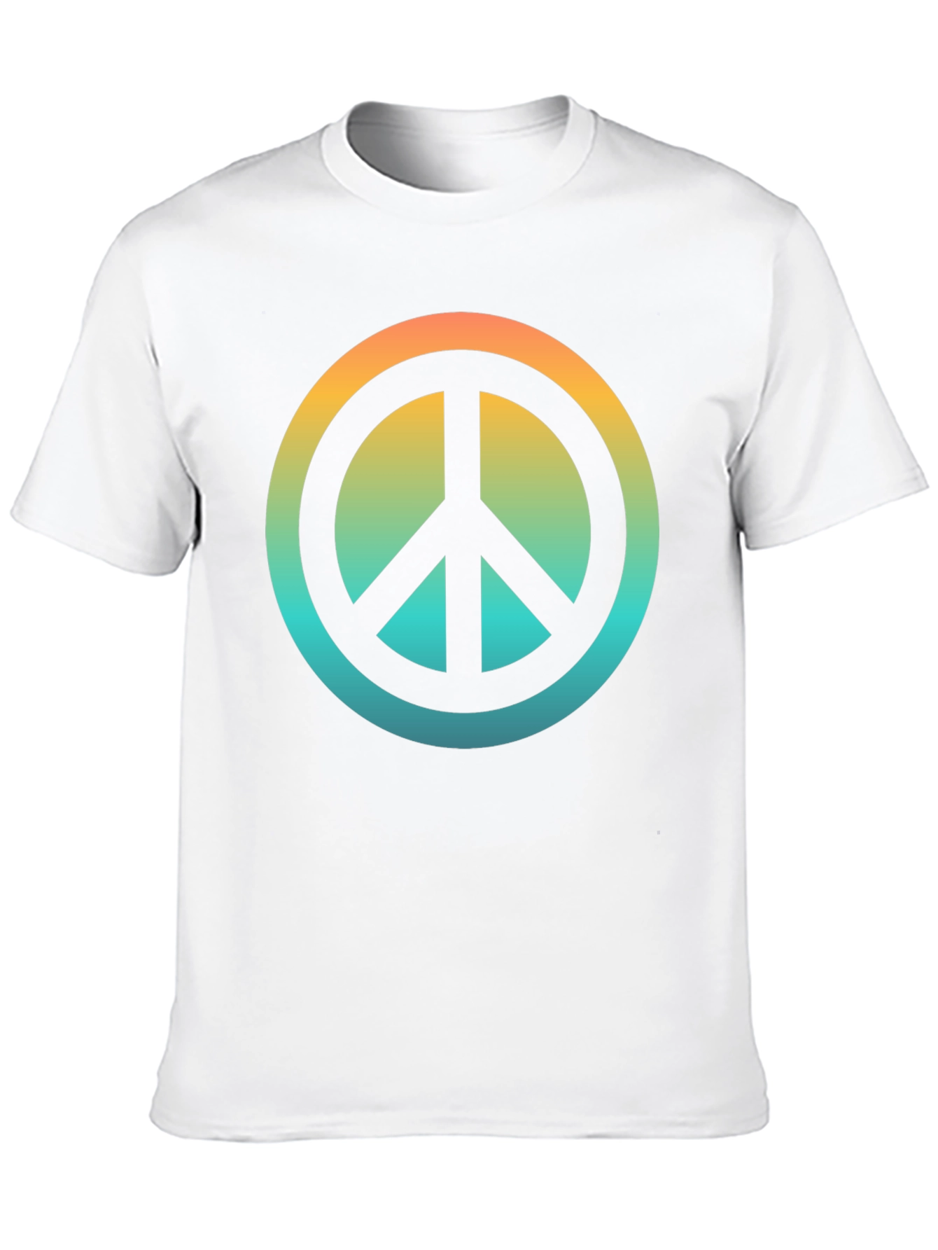 Retro Peace Sign Graphic T-Shirt - Black