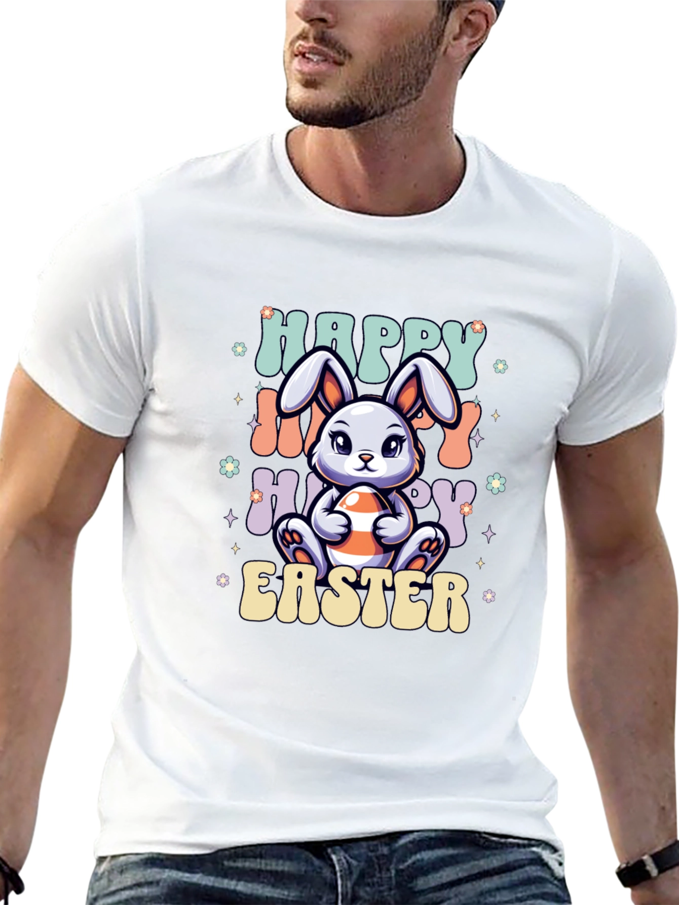 Happy Easter Bunny Graphic T-Shirt