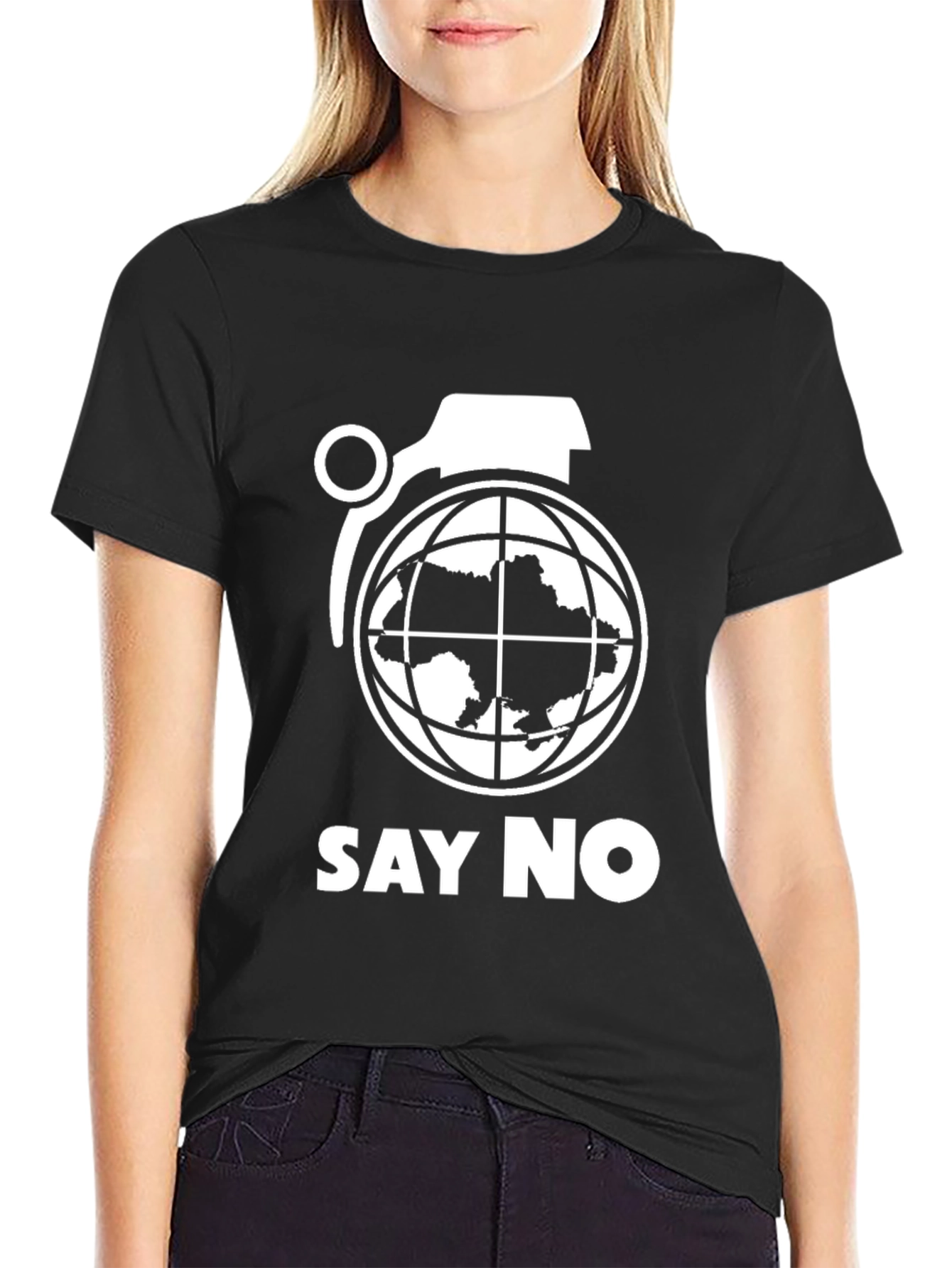 Say No Ukraine Grenade T-Shirt