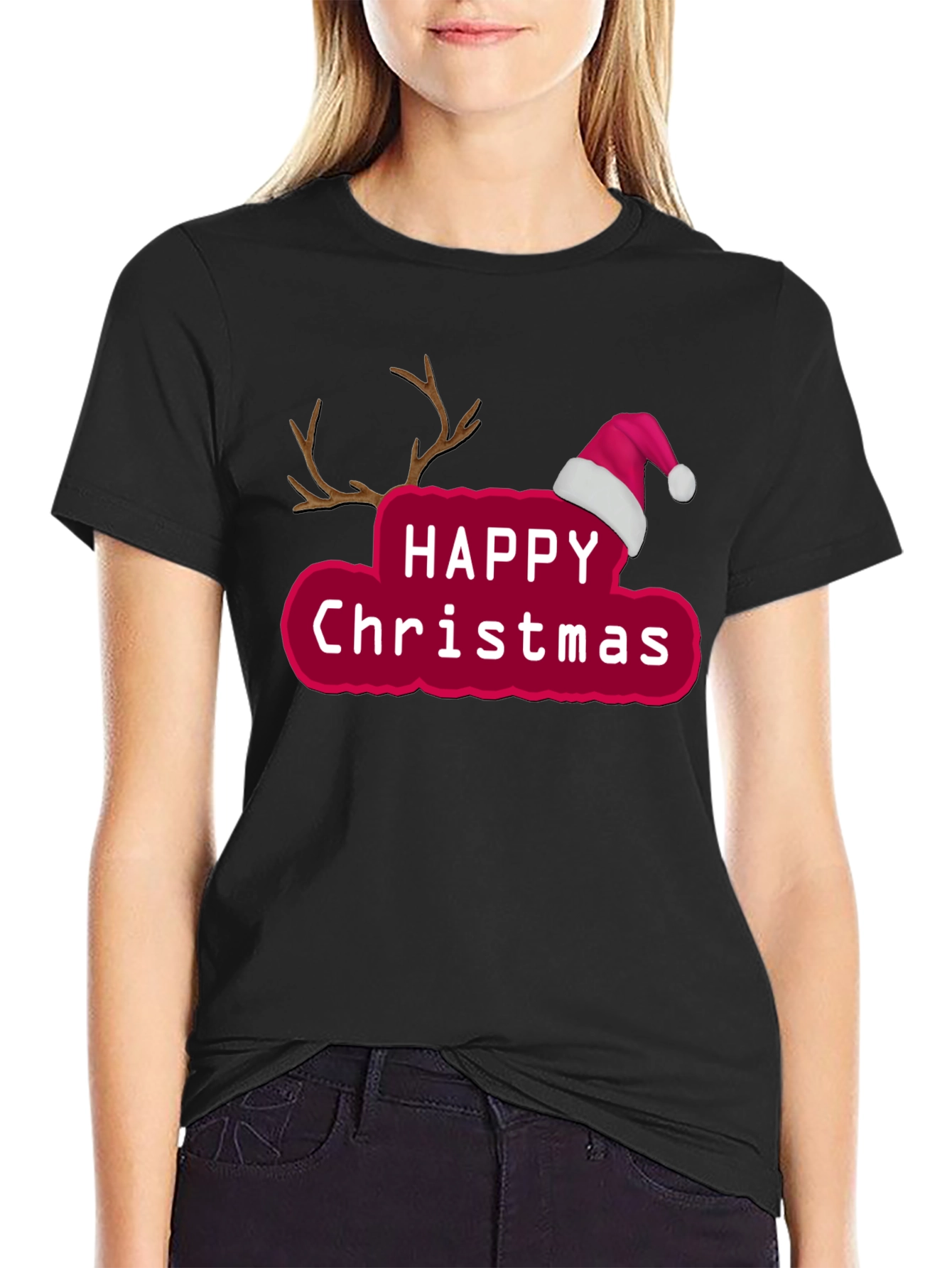 Festive Happy Christmas Graphic Tee