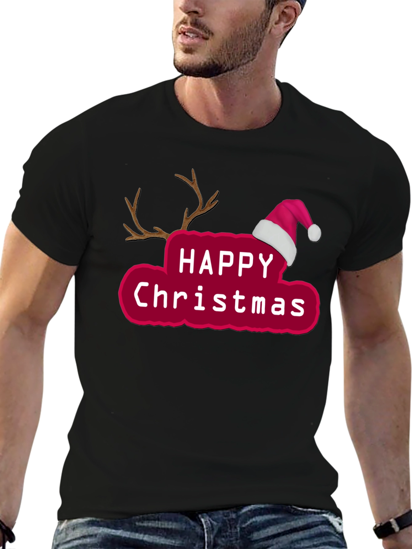 Festive Happy Christmas Graphic Tee