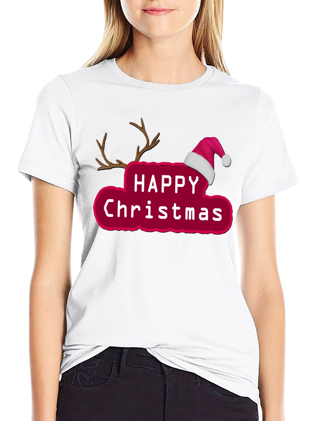 Festive Happy Christmas Graphic Tee