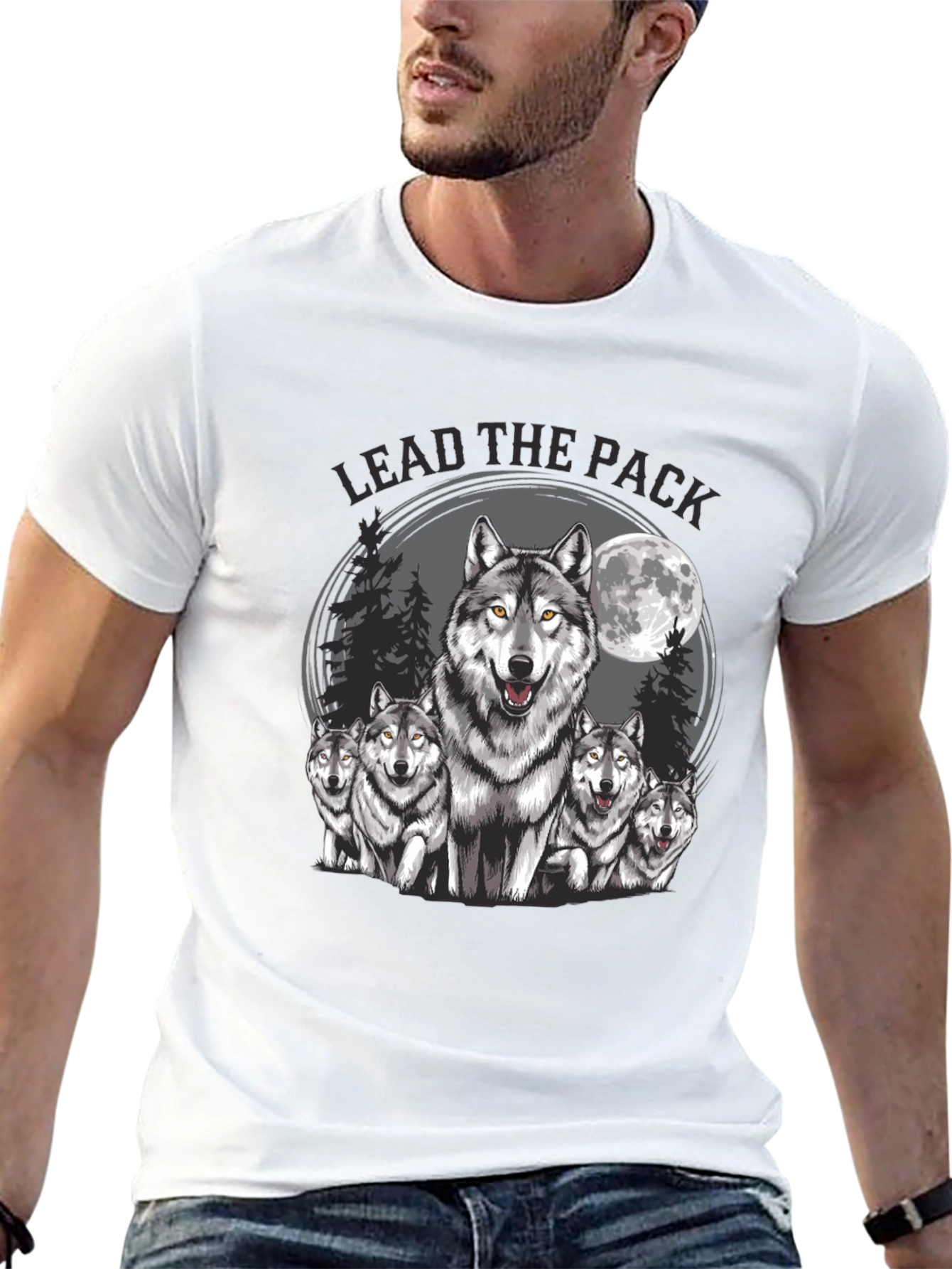 Lead the Pack Wolf Graphic T-Shirt