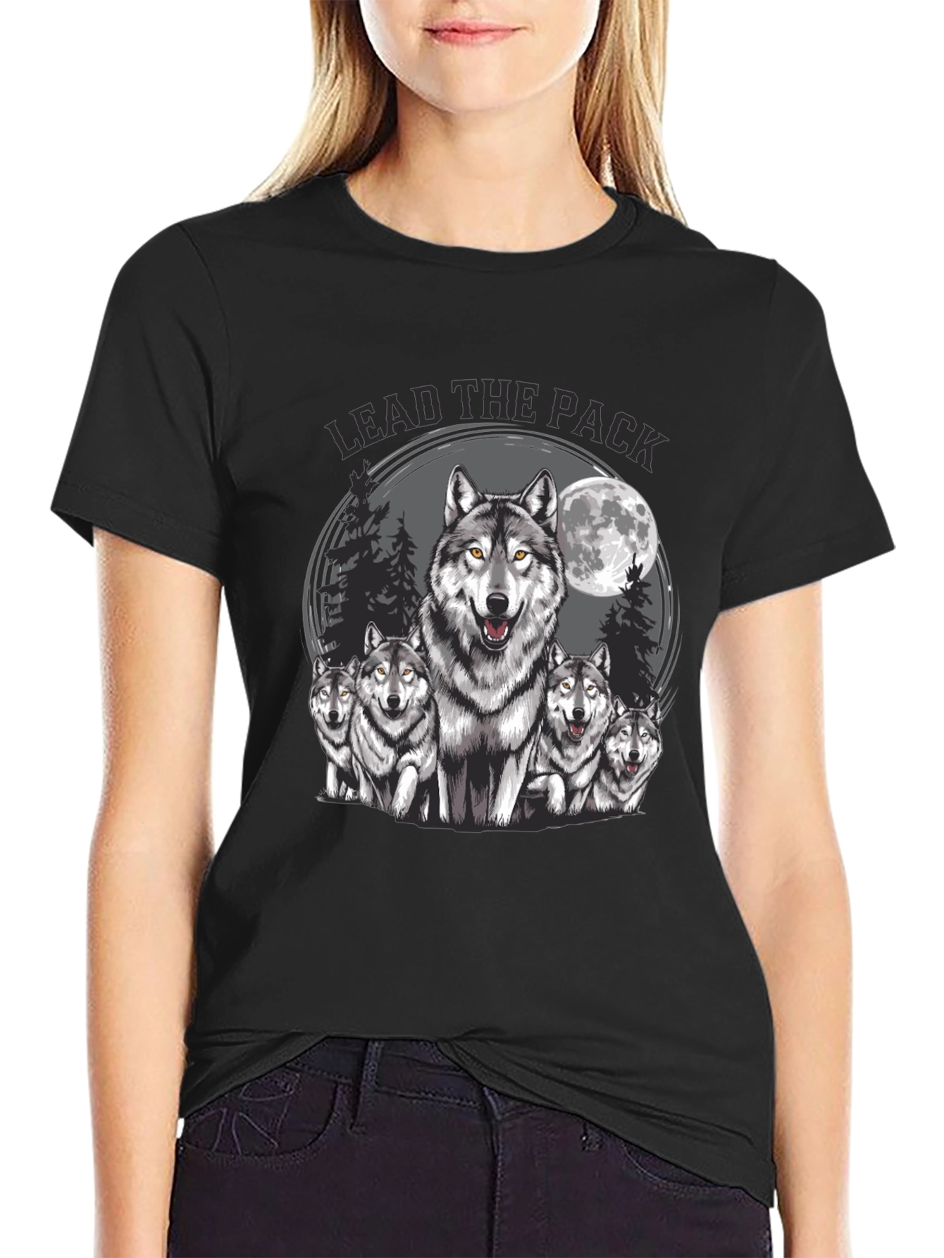 Lead the Pack Wolf Graphic T-Shirt