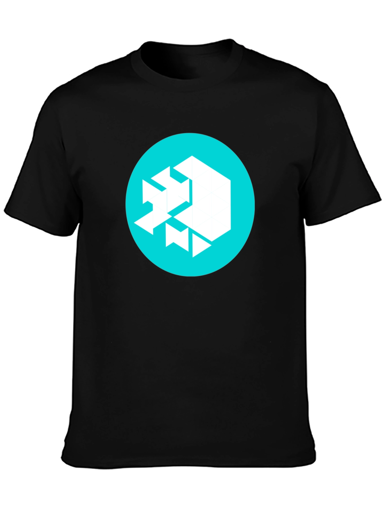 Abstract Logo Graphic Tee - Mens Black T-Shirt