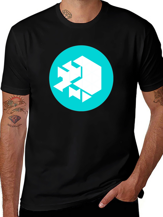 Abstract Logo Graphic Tee - Mens Black T-Shirt