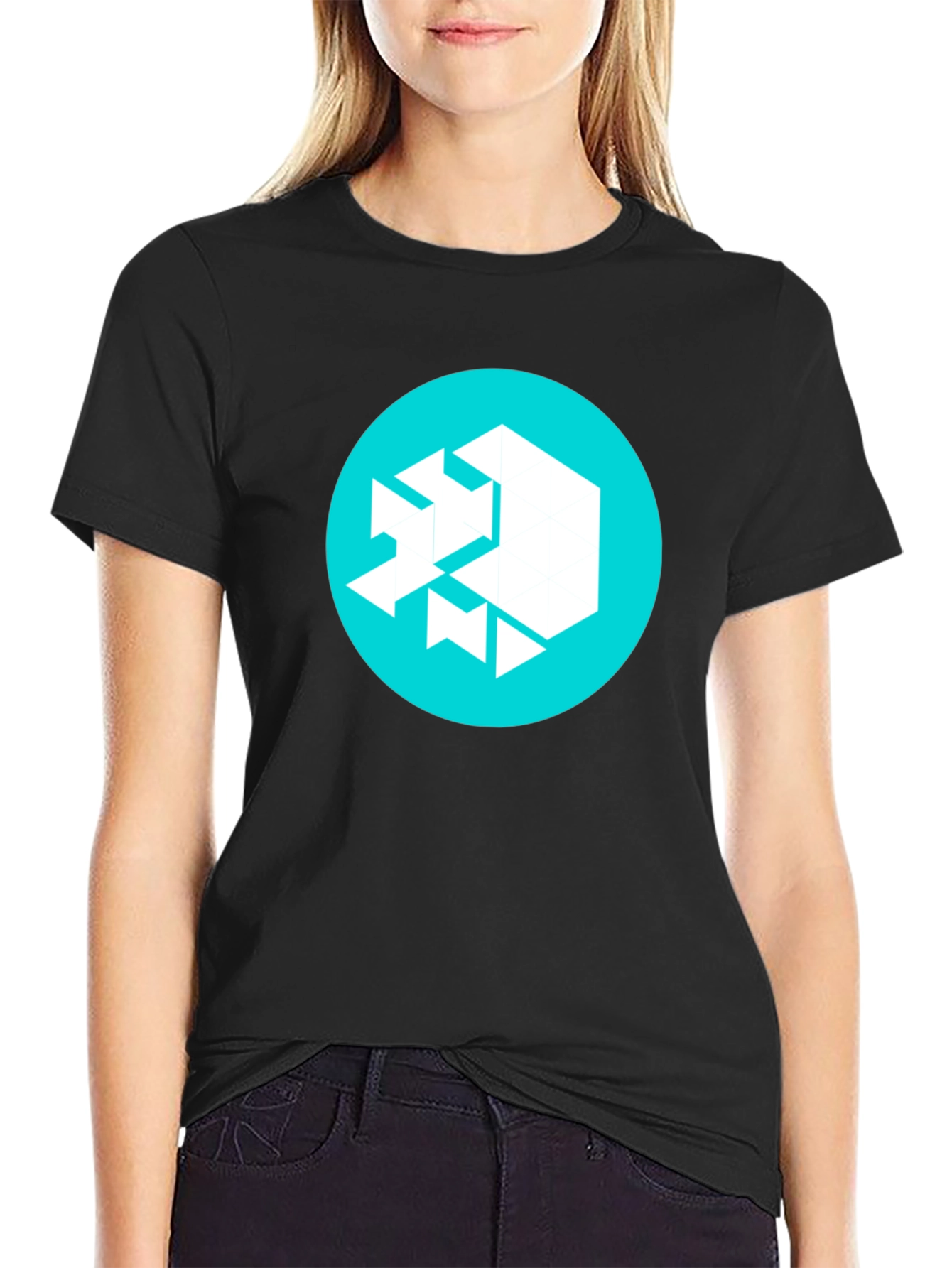Abstract Logo Graphic Tee - Mens Black T-Shirt