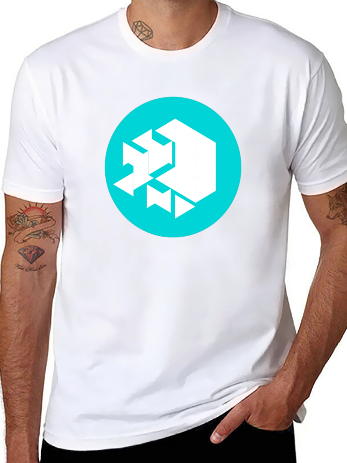 Abstract Logo Graphic Tee - Mens Black T-Shirt