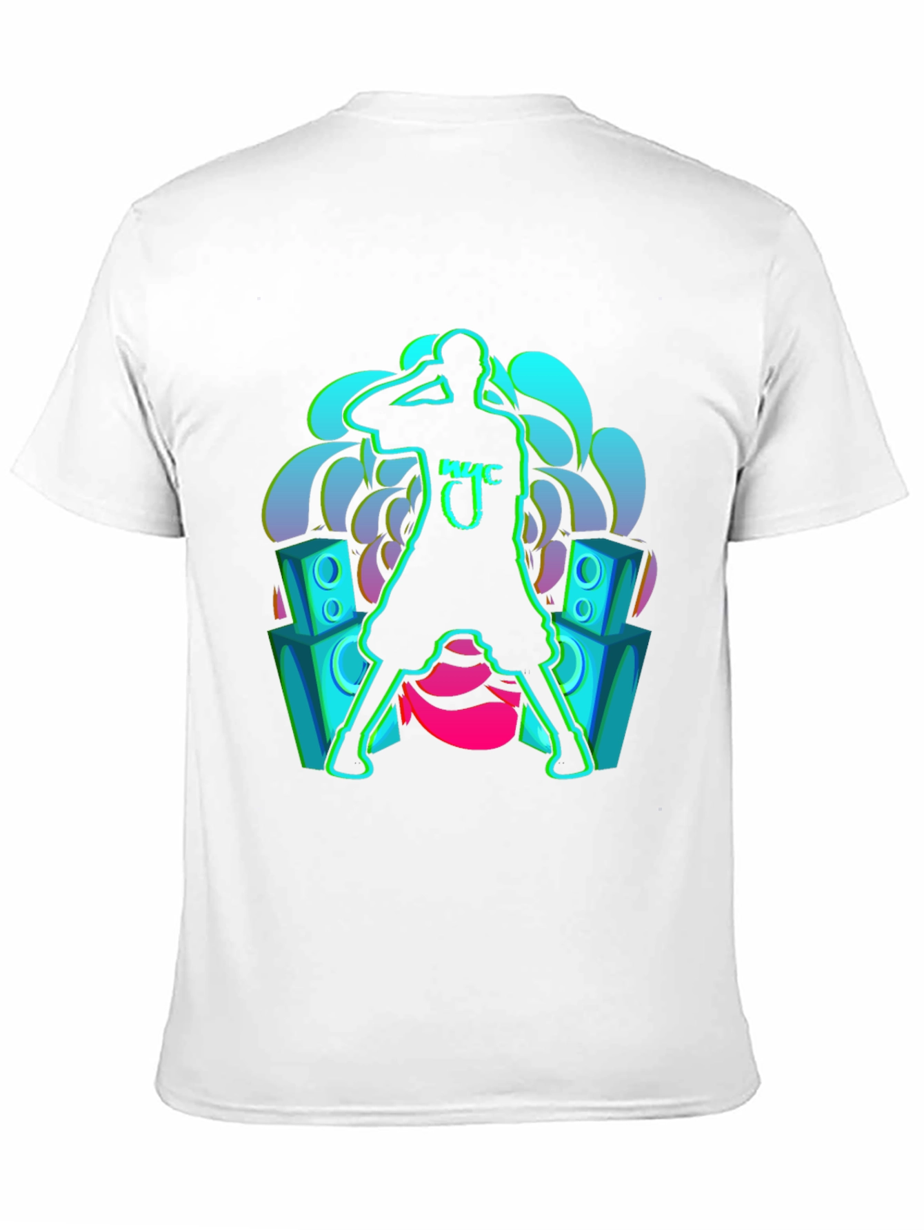 Neon Music Graphic Black T-Shirt