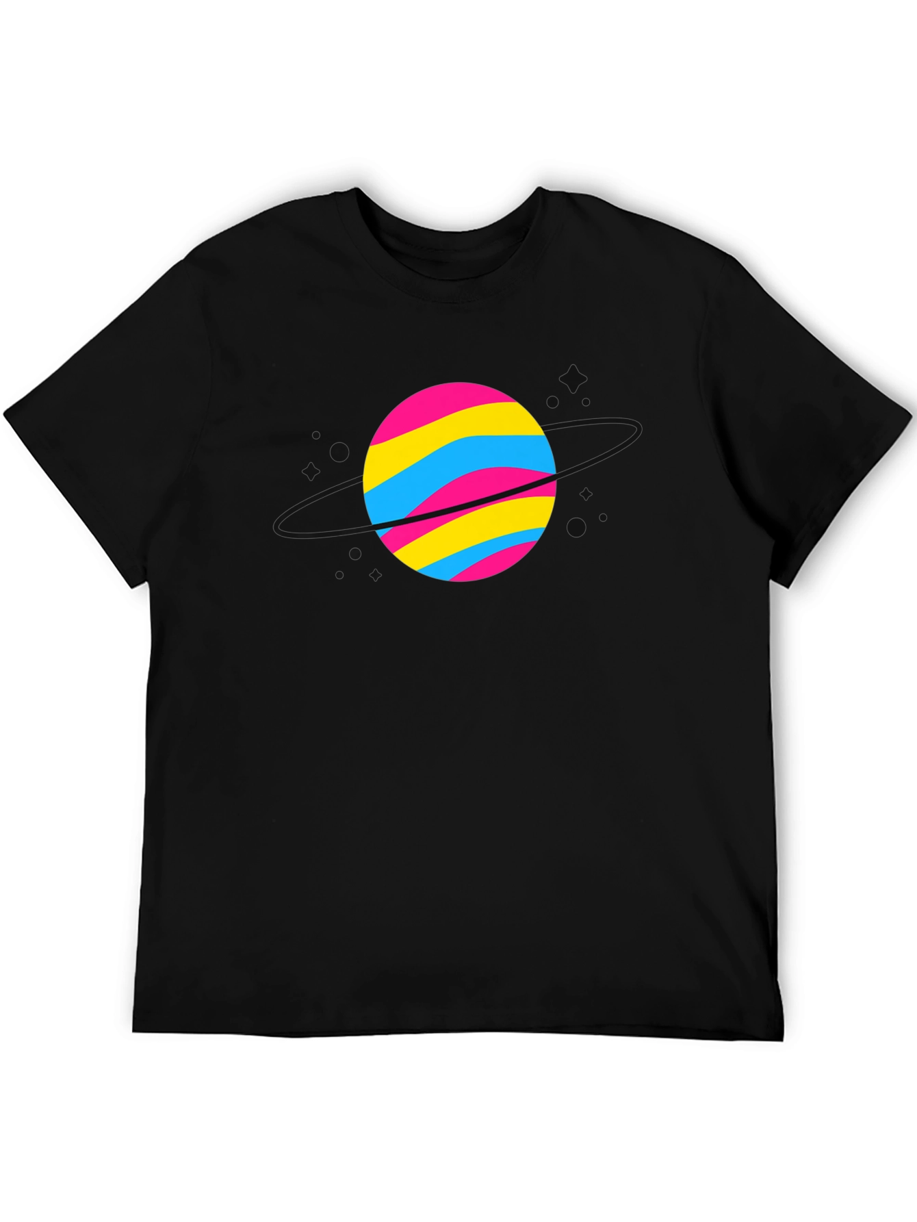 Retro Circle Graphic Tee - Mens Black T-Shirt