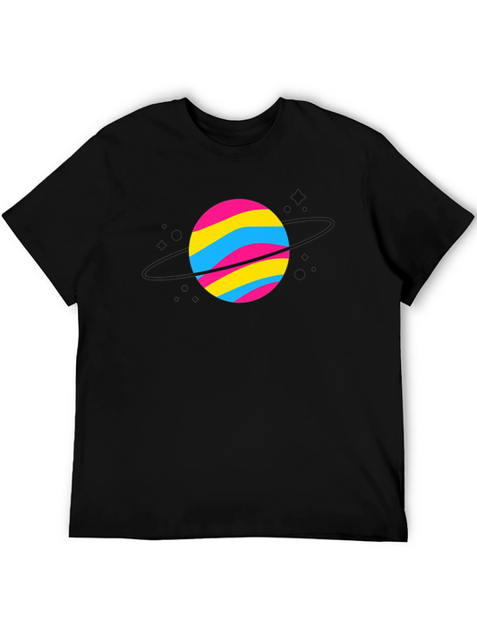 Retro Circle Graphic Tee - Mens Black T-Shirt