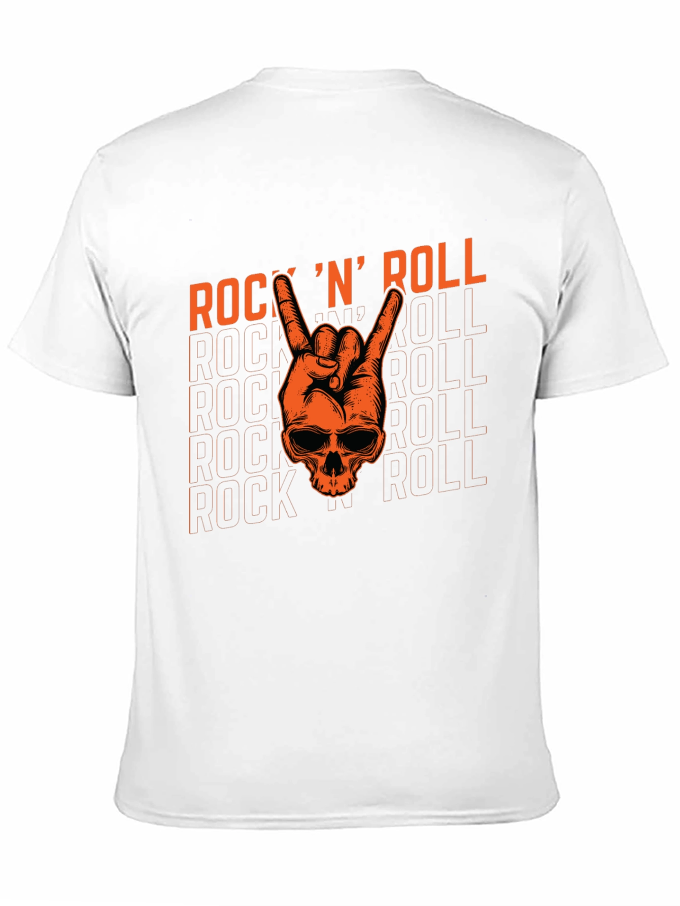 Rock N Roll Skull Graphic Tee - Black