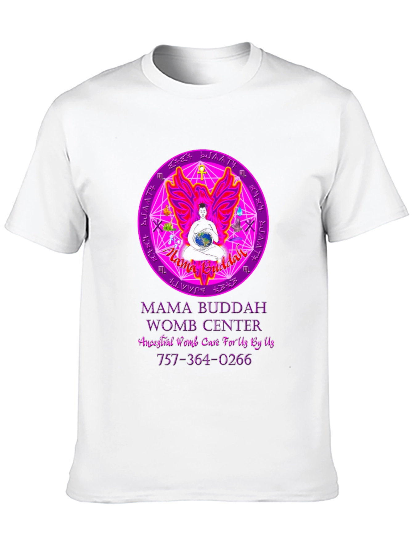 Mama Buddah Womb Center Graphic T-Shirt