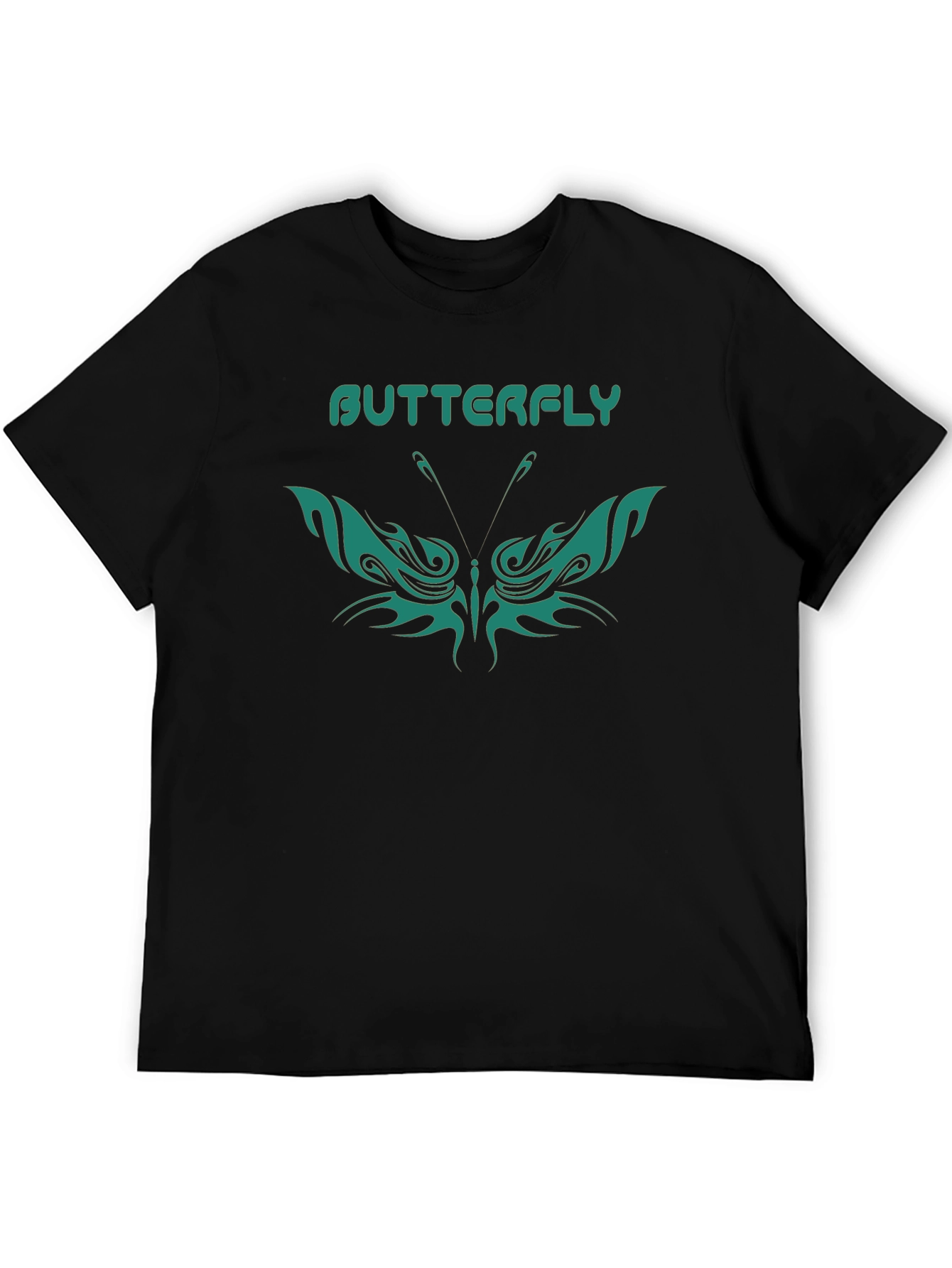 Black Butterfly Graphic Tee - Trendy Style