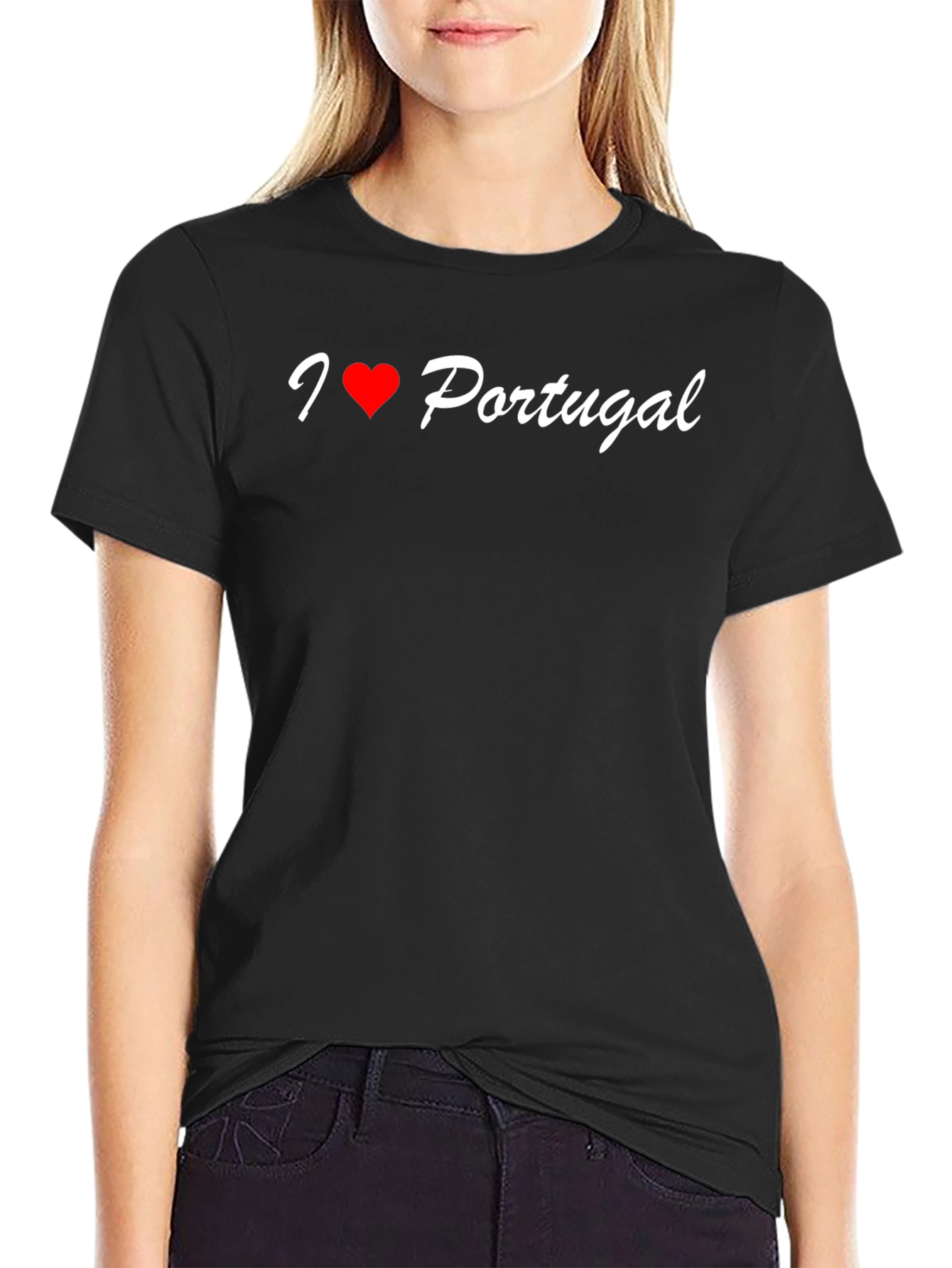 I Love Portugal Black T-Shirt