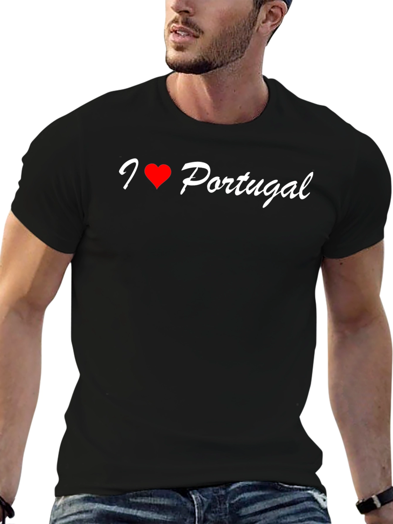 I Love Portugal Black T-Shirt