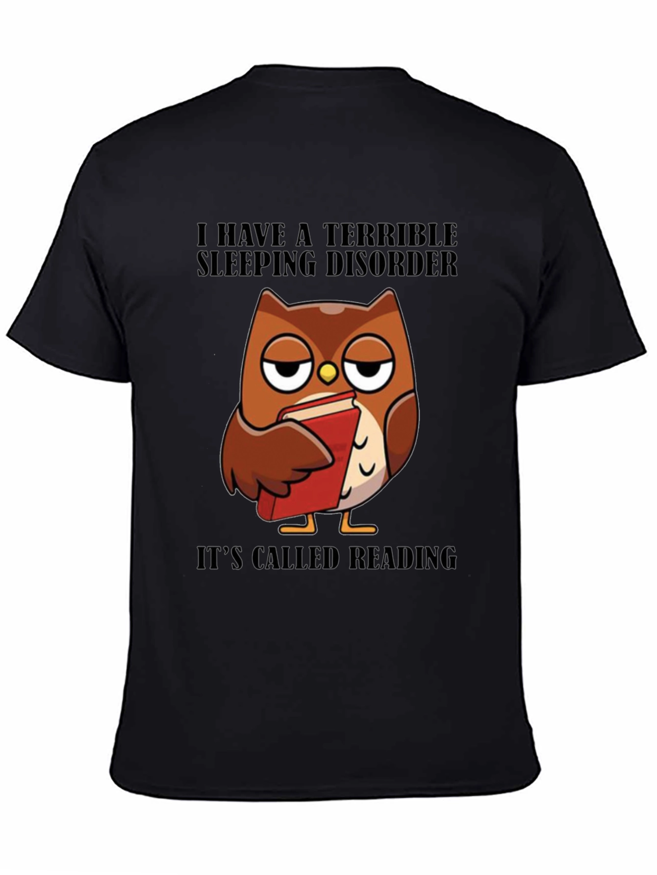 Reading Owl T-Shirt - Sleepy Owl Book Lover Tee