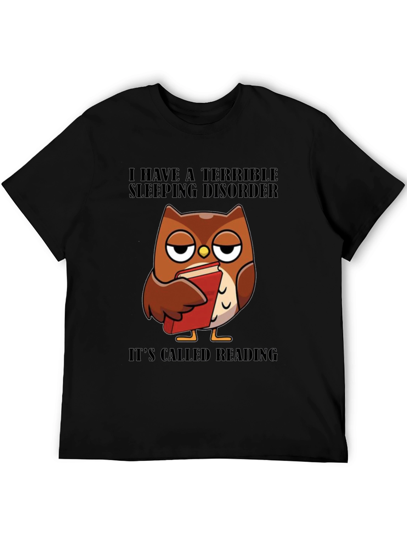 Reading Owl T-Shirt - Sleepy Owl Book Lover Tee