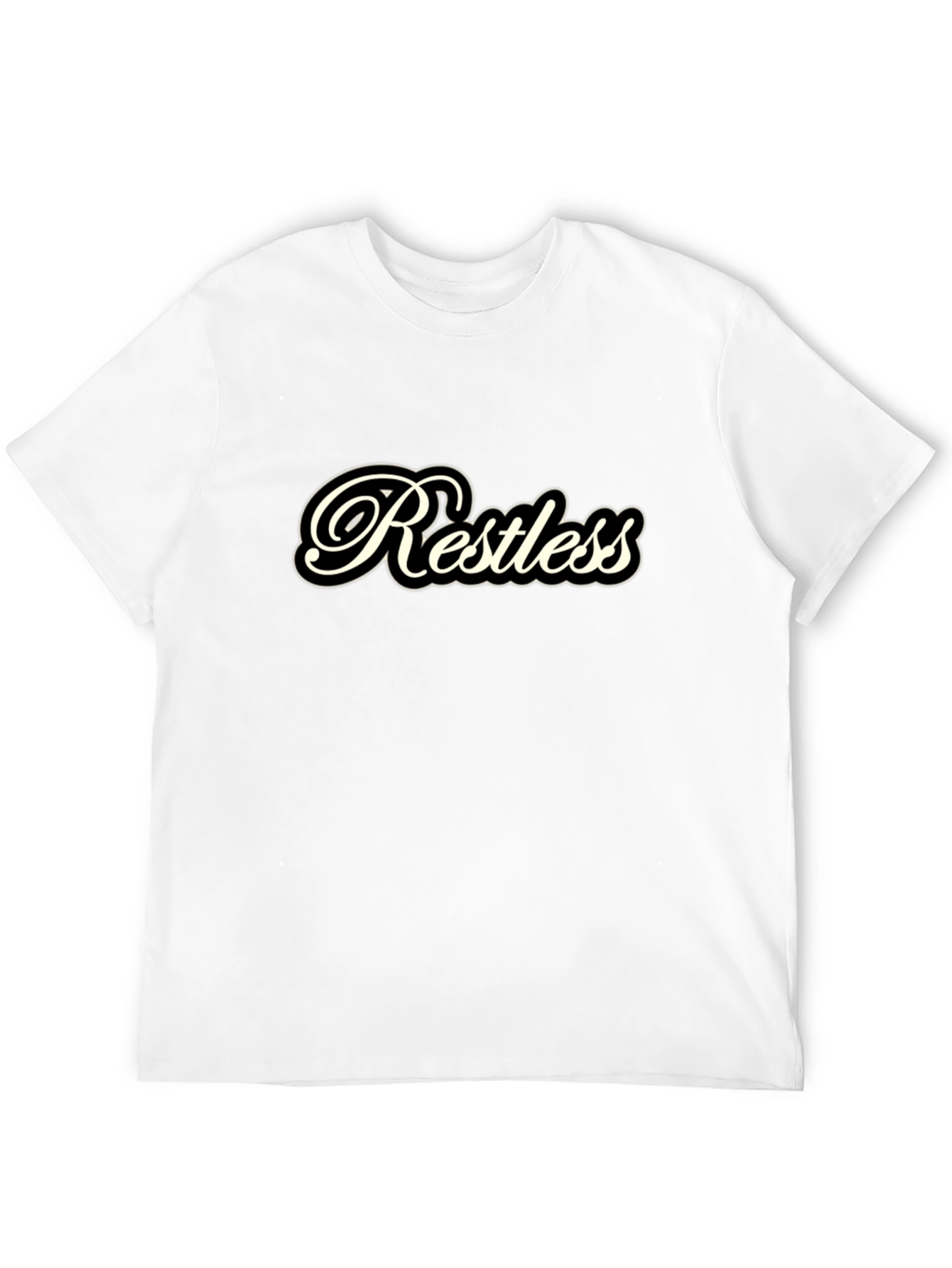Restless Graphic Tee - Black Casual T-Shirt
