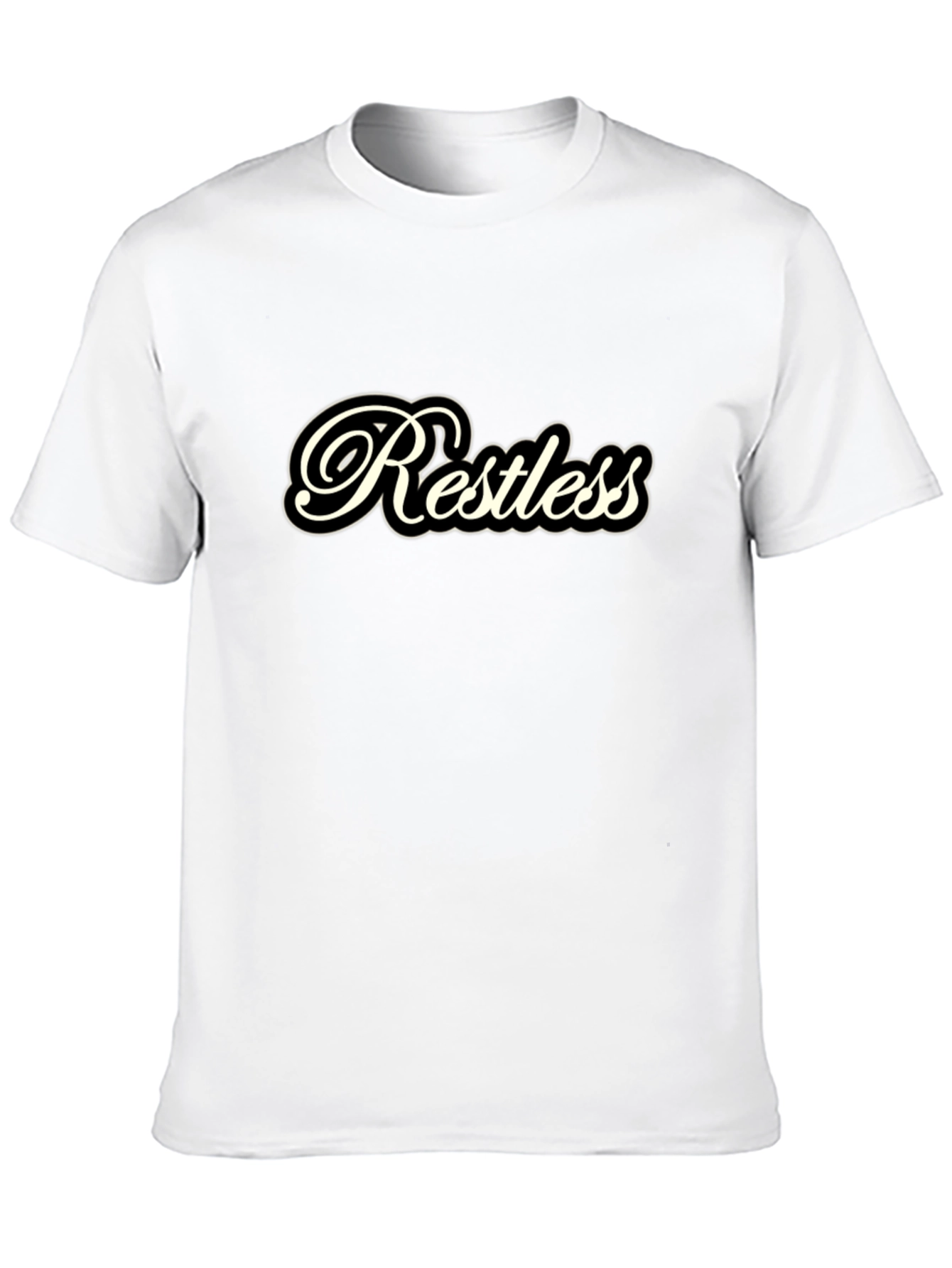 Restless Graphic Tee - Black Casual T-Shirt
